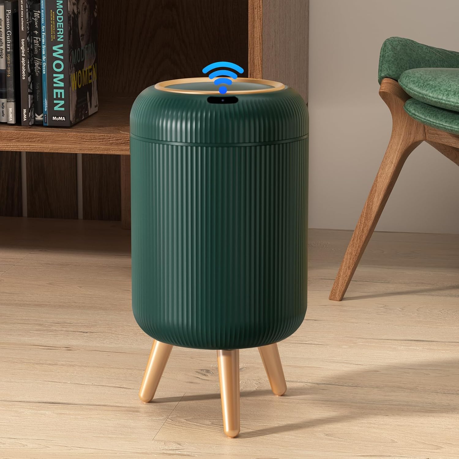 Bathroom Trash Can Automatic Touchless, 3 Gallon Smart Motion Sensor Garbage Can with Lid Electric