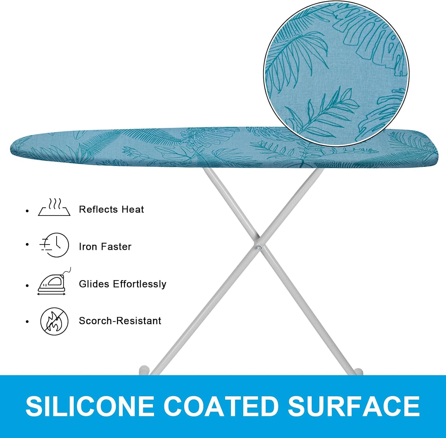 Dalykate Ironing Board Cover and Pad, 15" x 54", Thick Padding, Elastic Edge, Scorch & Stain