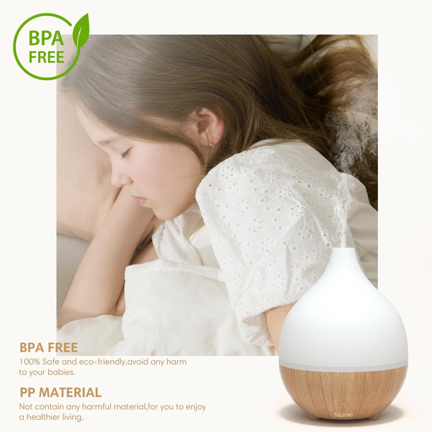 SALKING Essential Oil Diffuser 2 Pack, 100ml Aromatherapy Diffuser for Home – view 6