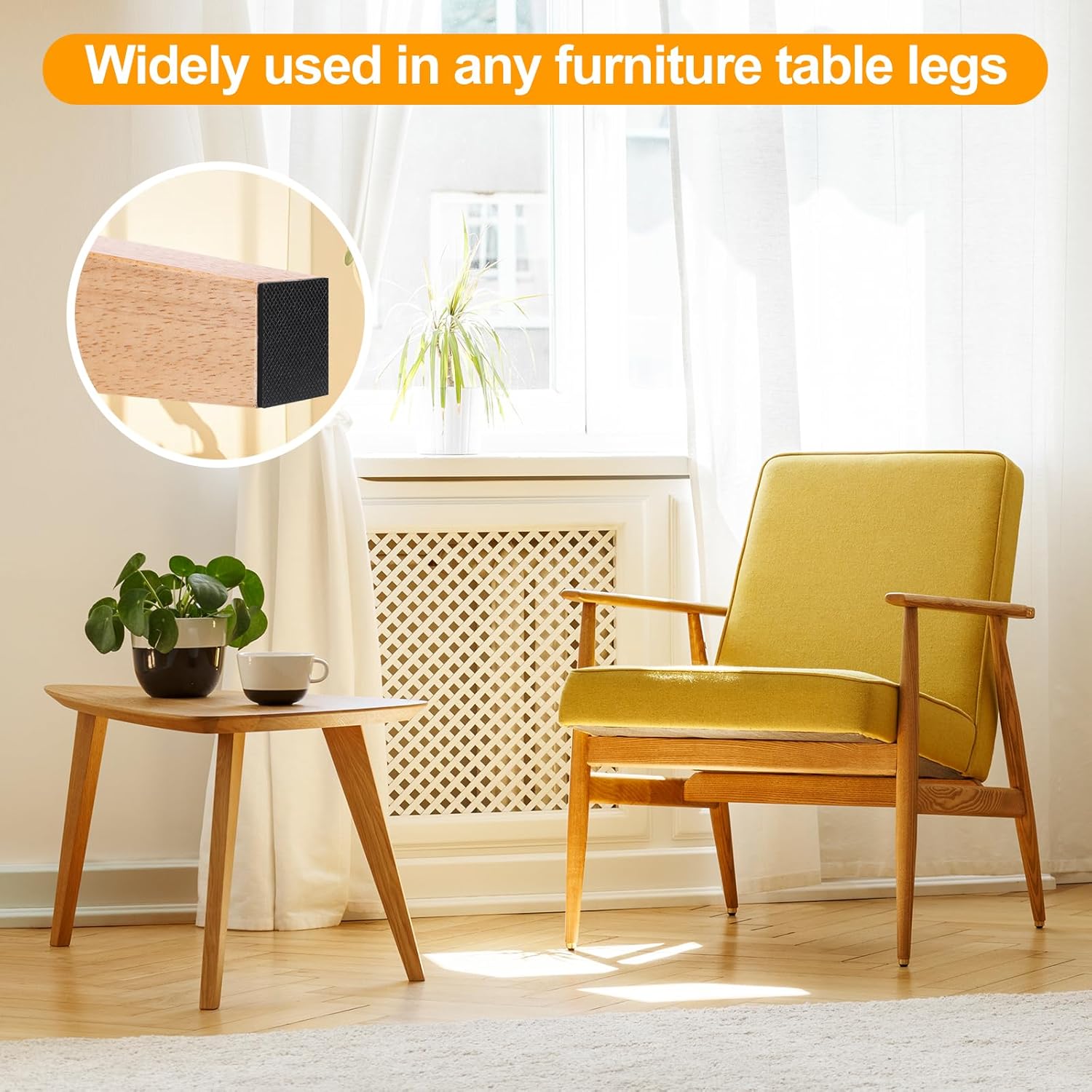 CHUNZEXI Non Slip Furniture Pads - 48 Premium Furniture Grippers Self Adhesive Rubber Furniture