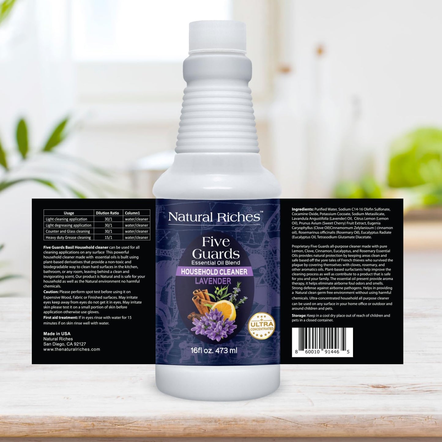 Natural Riches Household Cleaner Concentrate Five Guards Lavender scent from The Tales of French