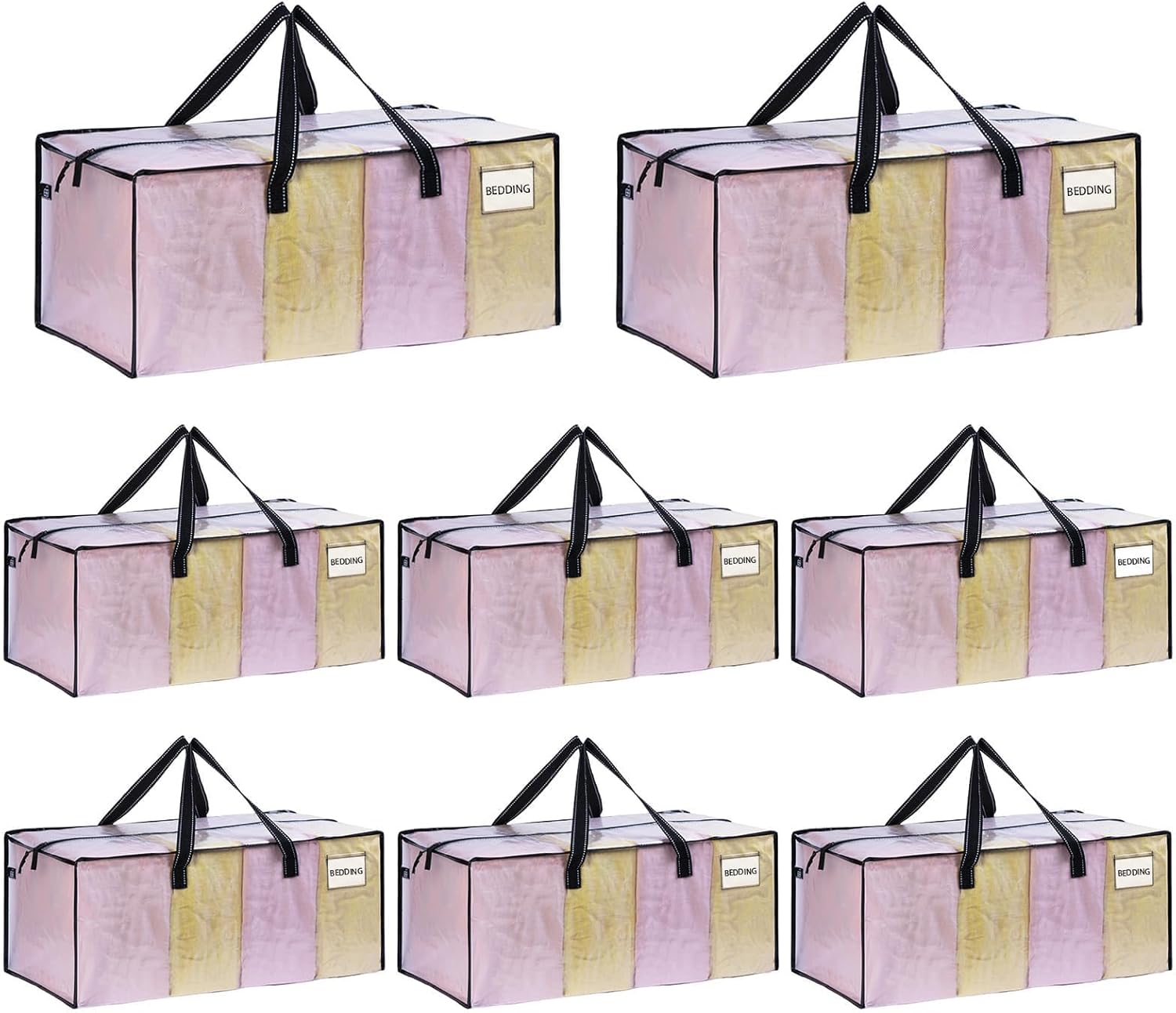 VENO 8 Pack Moving Bags Extra Large Storage Bags for College Move-In, Heavy-Duty Storage Totes
