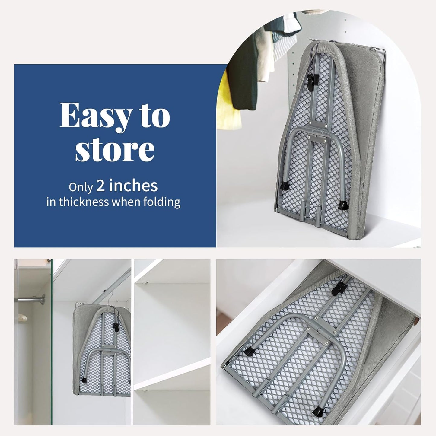 Tabletop Ironing Board with Iron Rest, Small Ironing Board Foldable with Heat Resistant Cover