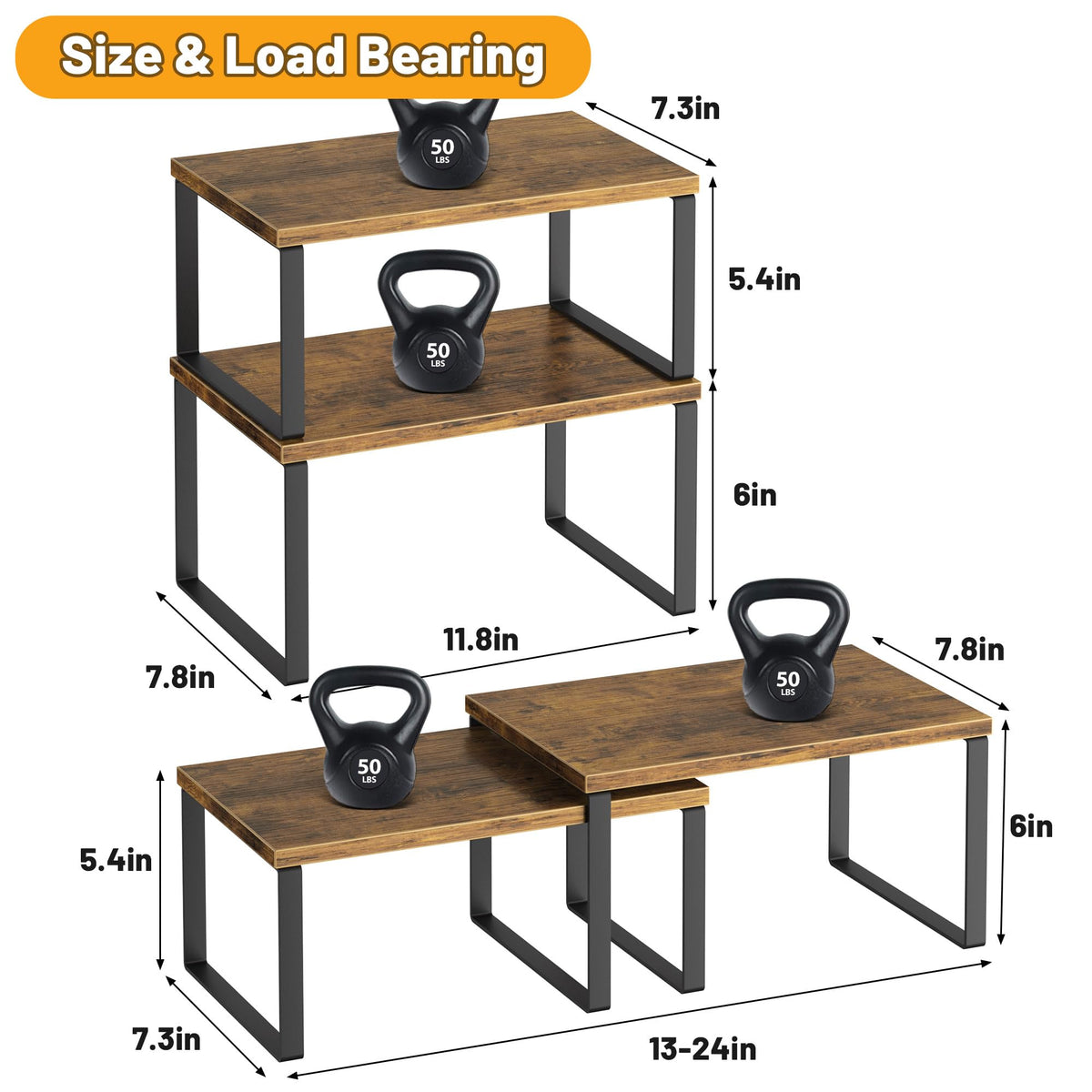 Selefrecos Kitchen Cabinet Organizer Shelf Set of 4 – view 4
