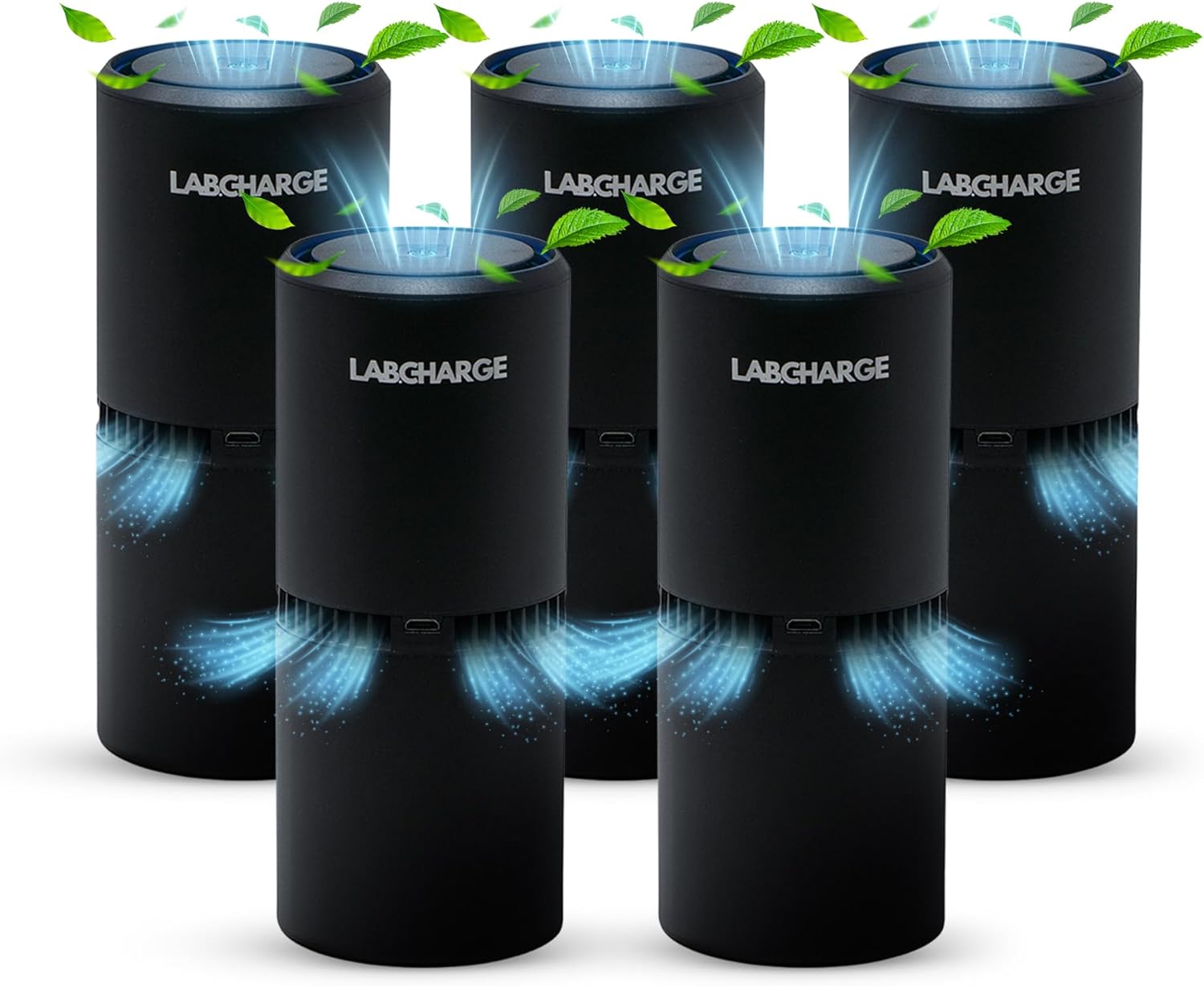 LabCharge Small Ionic Air Purifier for Home & Bedroom – Silent HEPA Filter – Covers 250 Sq Ft