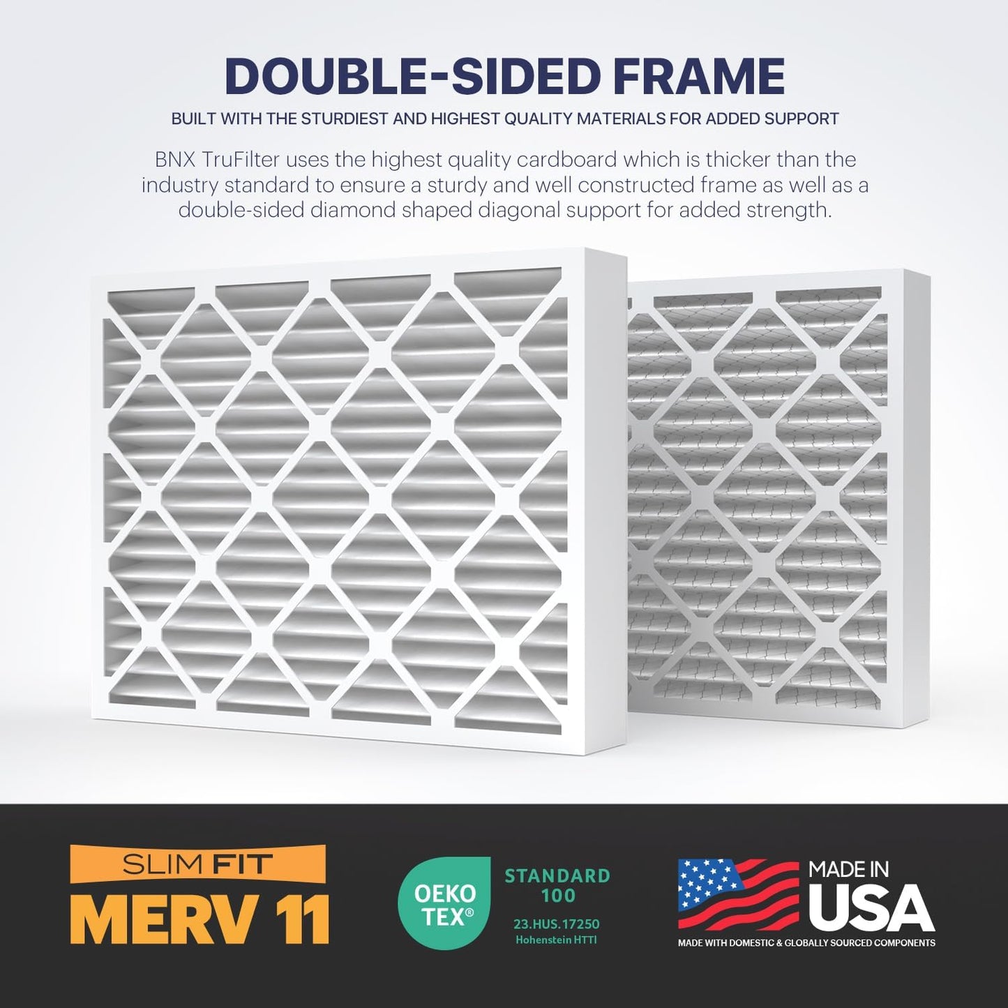 BNX TruFilter 16x25x5 (15.88’’ x 24.75’’ x 4.38‘’ Honeywell Compatible 4”) MERV 11 Air Filter
