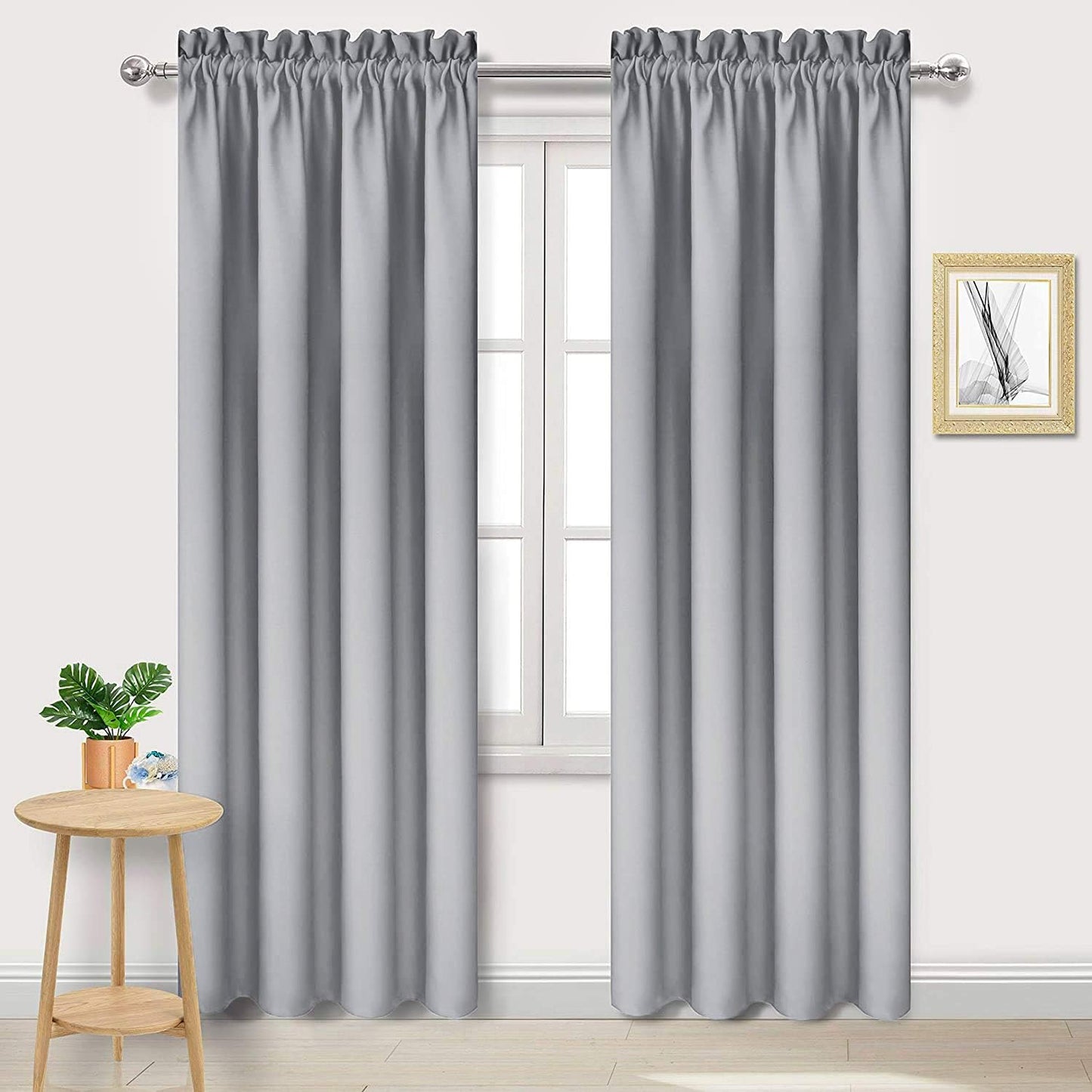 DWCN Blackout Curtains Room Darkening Thermal Insulated Bedroom Curtains Window Curtain Panels, 38