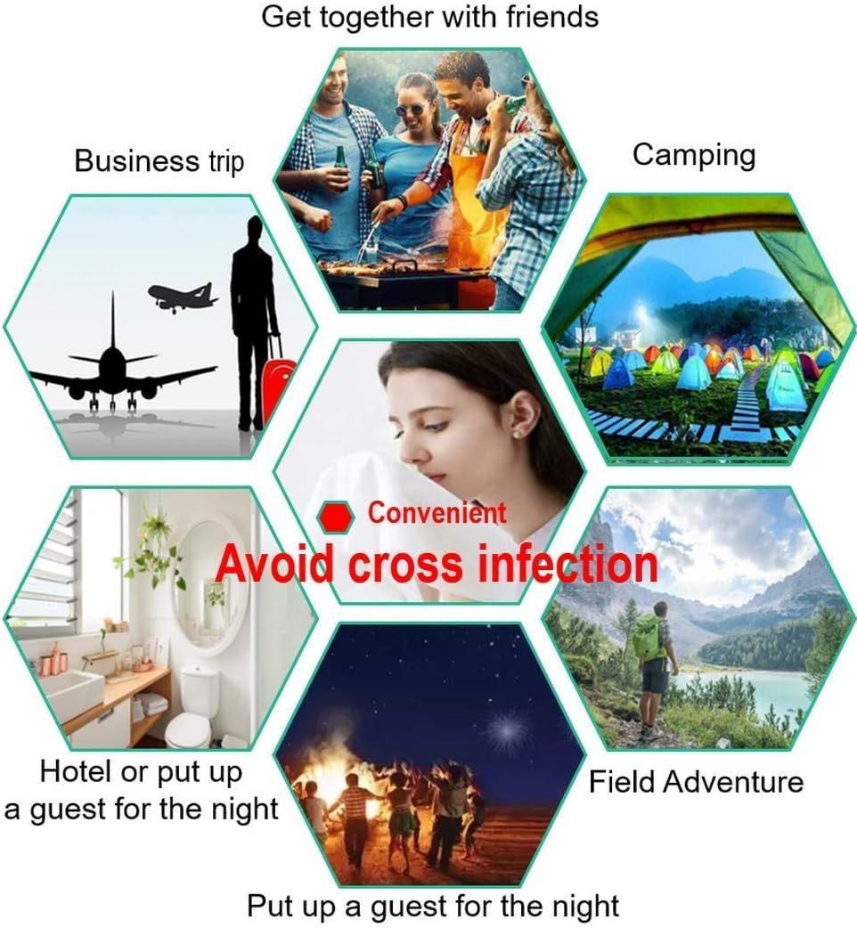 Premium Compressed Towel Tablet, Essential Face Washcloths for Travel, Camping, Hiking, Sports and