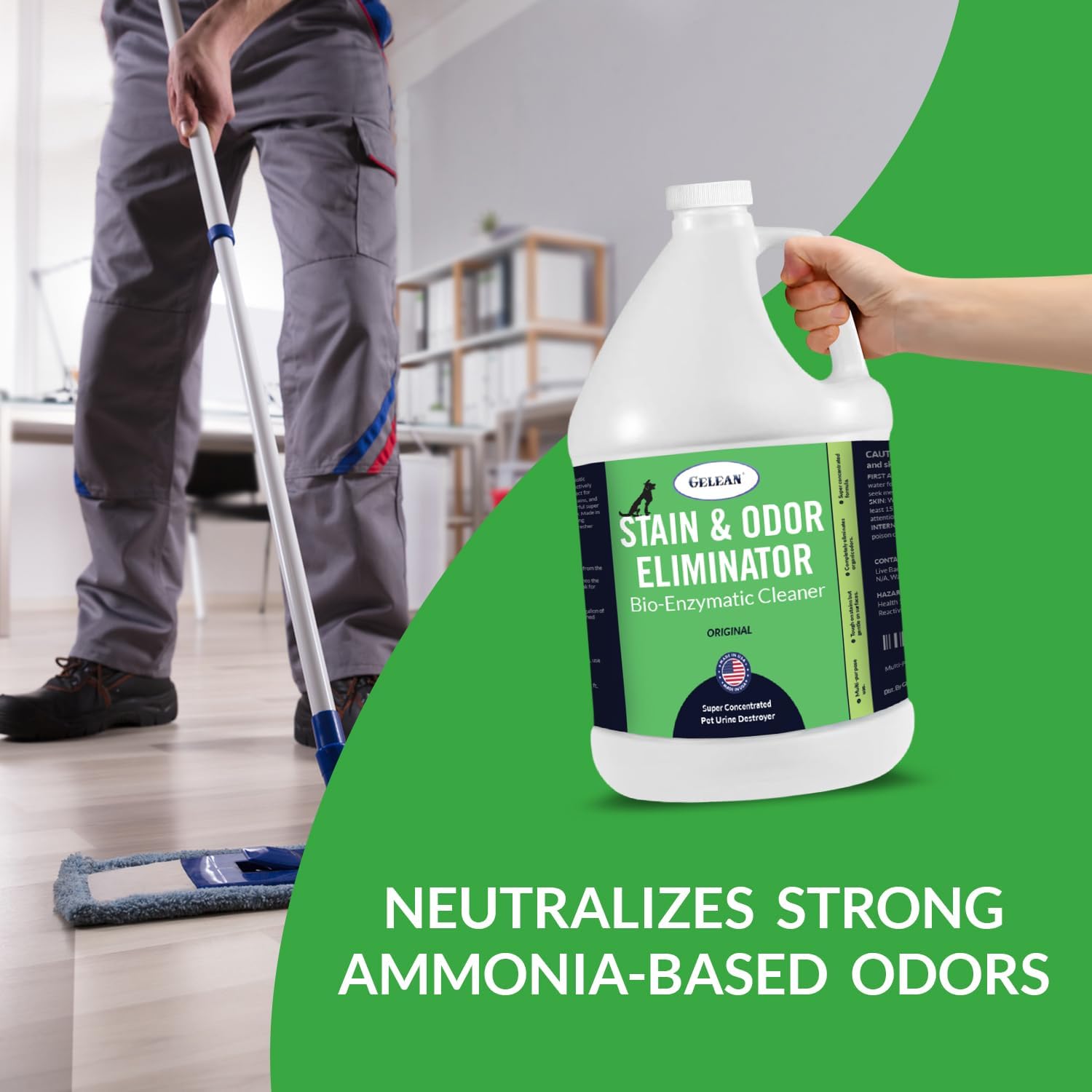 Strong Stain & Odor Eliminator - Cats & Dog Enzymatic Urine Destroyer -MADE IN USA- Fresh Scent