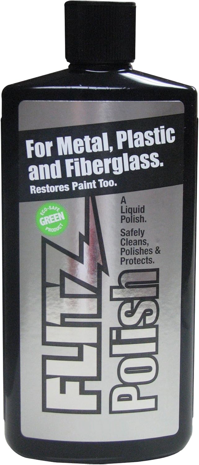 Flitz Multi Purpose Metal Polish Liquid - 3.4oz Bottle of USA-Made Tarnish Remover - For Aluminum