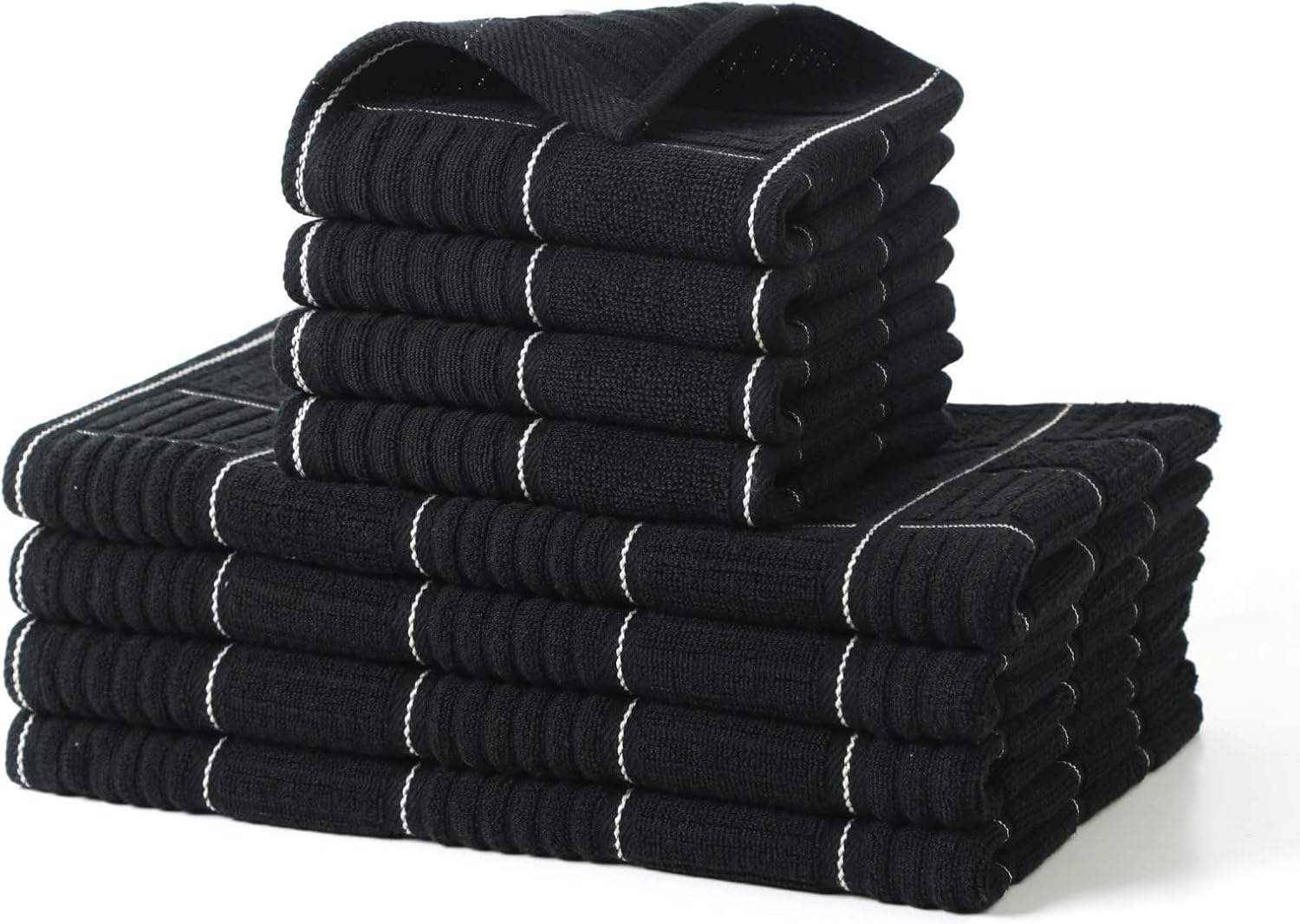 Glynniss Kitchen Towels and Dishcloths Set, Absorbent Dish Towels and Dish Cloths Set for Washing