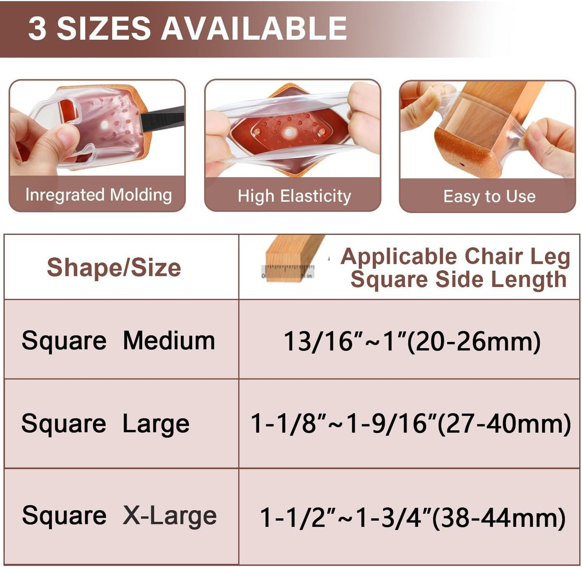 Chair Leg Floor Protectors Chair Leg Protectors for Hardwood Floors Silicone Caps Felt Strengthen