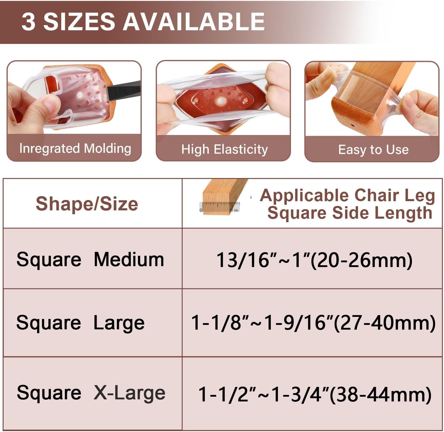 Chair Leg Floor Protectors Chair Leg Protectors for Hardwood Floors Silicone Caps Felt Strengthen