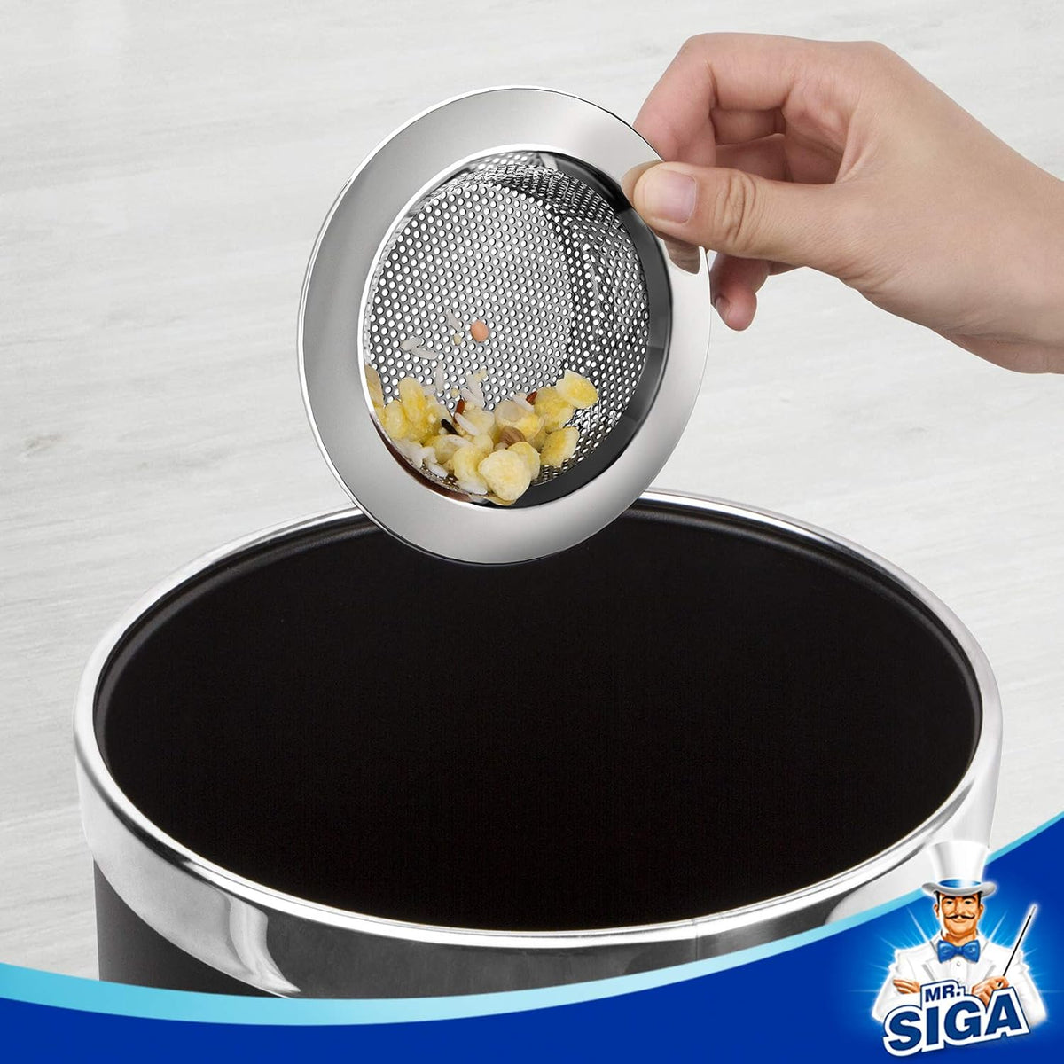 MR.SIGA Kitchen Sink Strainer, Stainless Steel Sink Drain Strainer, Dishwasher Safe, Outer Diameter