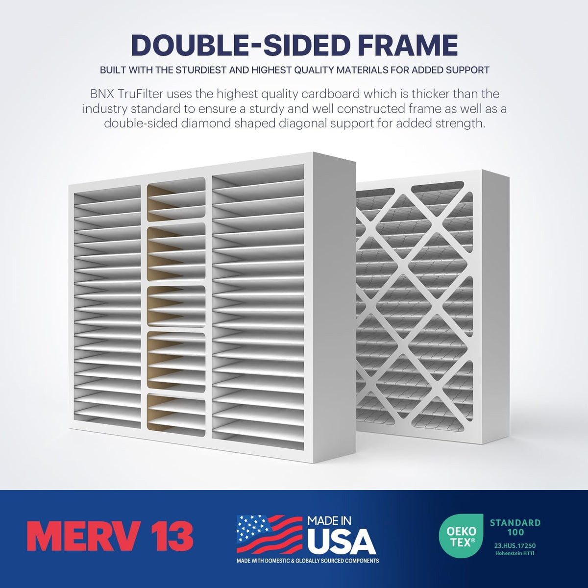 BNX TruFilter 20x20x5 (19.88’’ x 19.88’’ x 4.38‘’ Honeywell Compatible 4”) MERV 13 Air Filter