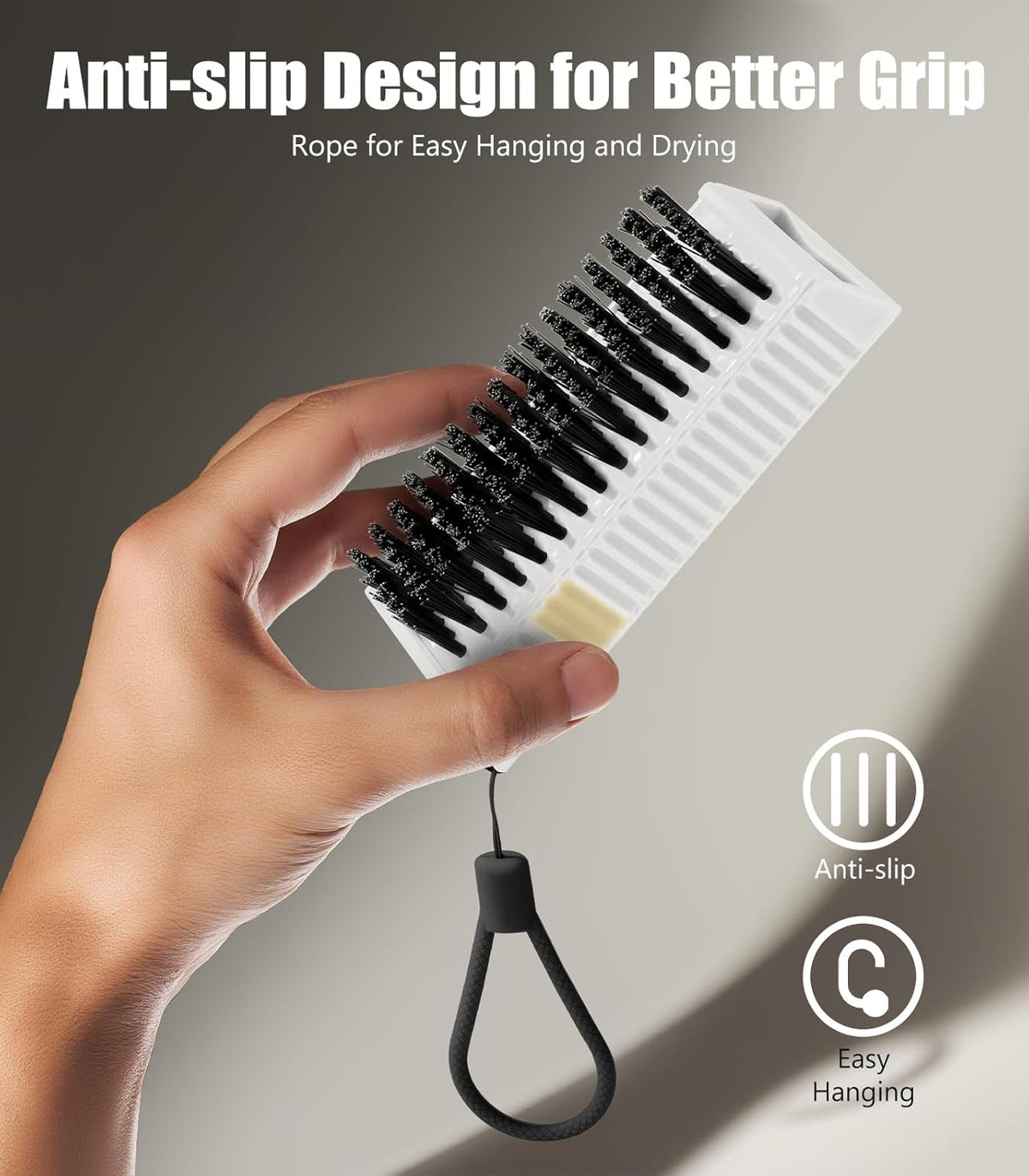 Nail Brush for Cleaning Fingernails, 2Pack Heavy Duty Nail Brushes Remove Dirt and Paint Fingernail
