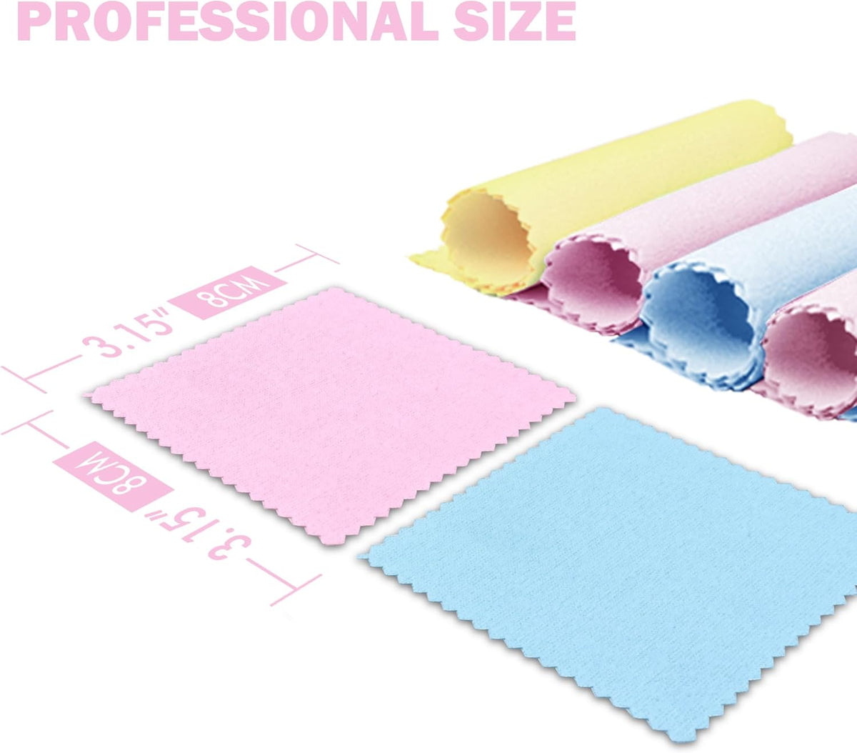 XIAOXINGYUN 120PCS Jewelry Cleaning Cloth Jewelry Polishing Cloths Individually Wrapped Silver