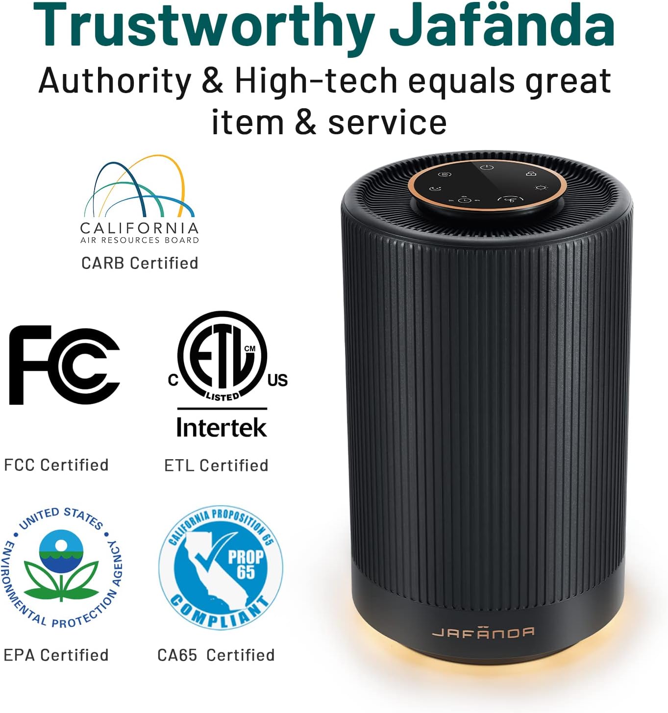 Jafanda Air Purifiers for Home Bedroom, True HEPA 13 Coverage 450 sqft, 22 dB Portable Air Cleaner