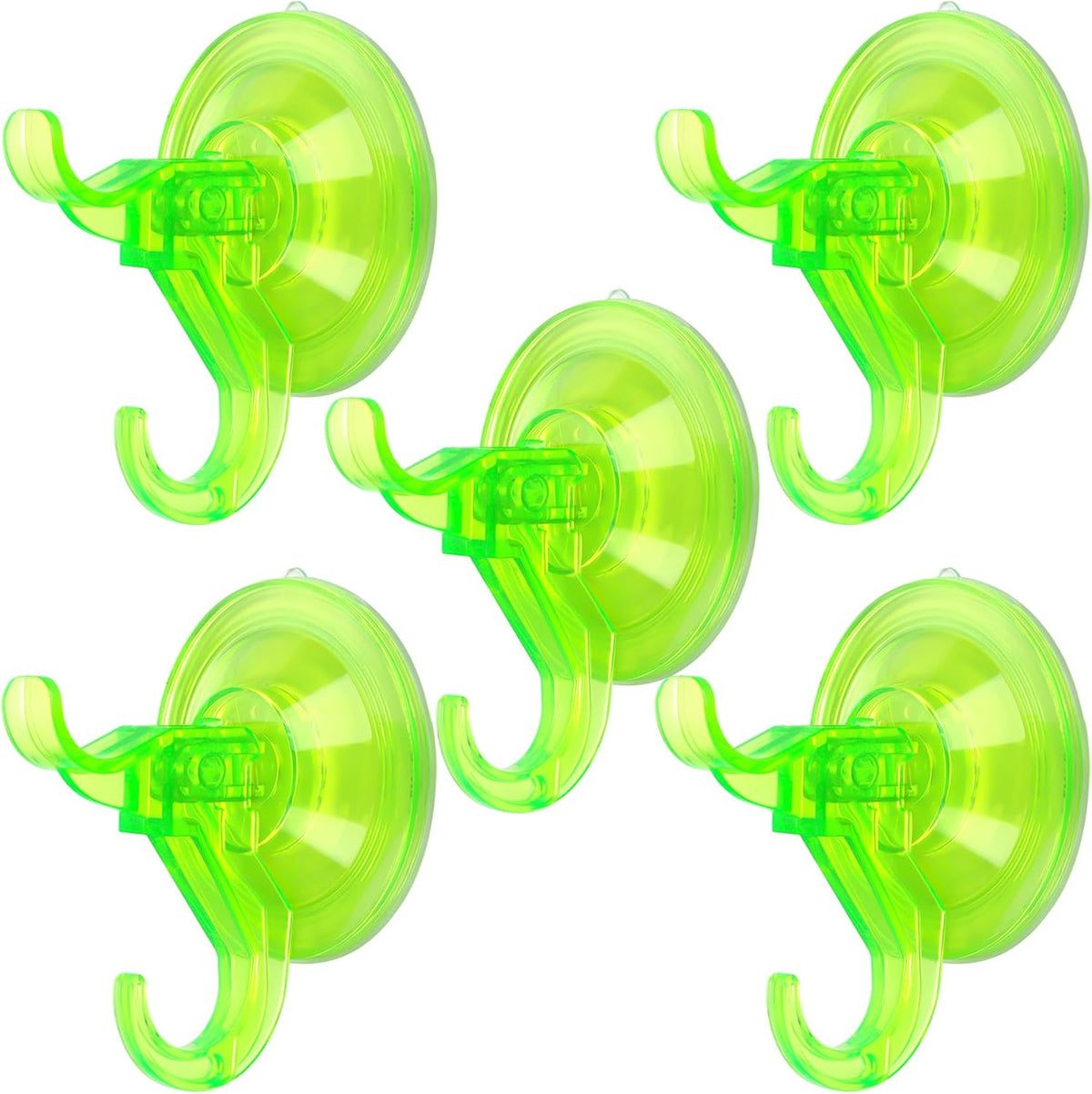 Antimbee Clear Suction Cup Hanger, 5 Pack Removable Small Suction Cups for Shower, Bathroom, Glass