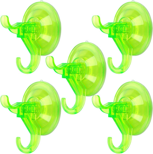 Antimbee Clear Suction Cup Hanger, 5 Pack Removable Small Suction Cups for Shower, Bathroom, Glass