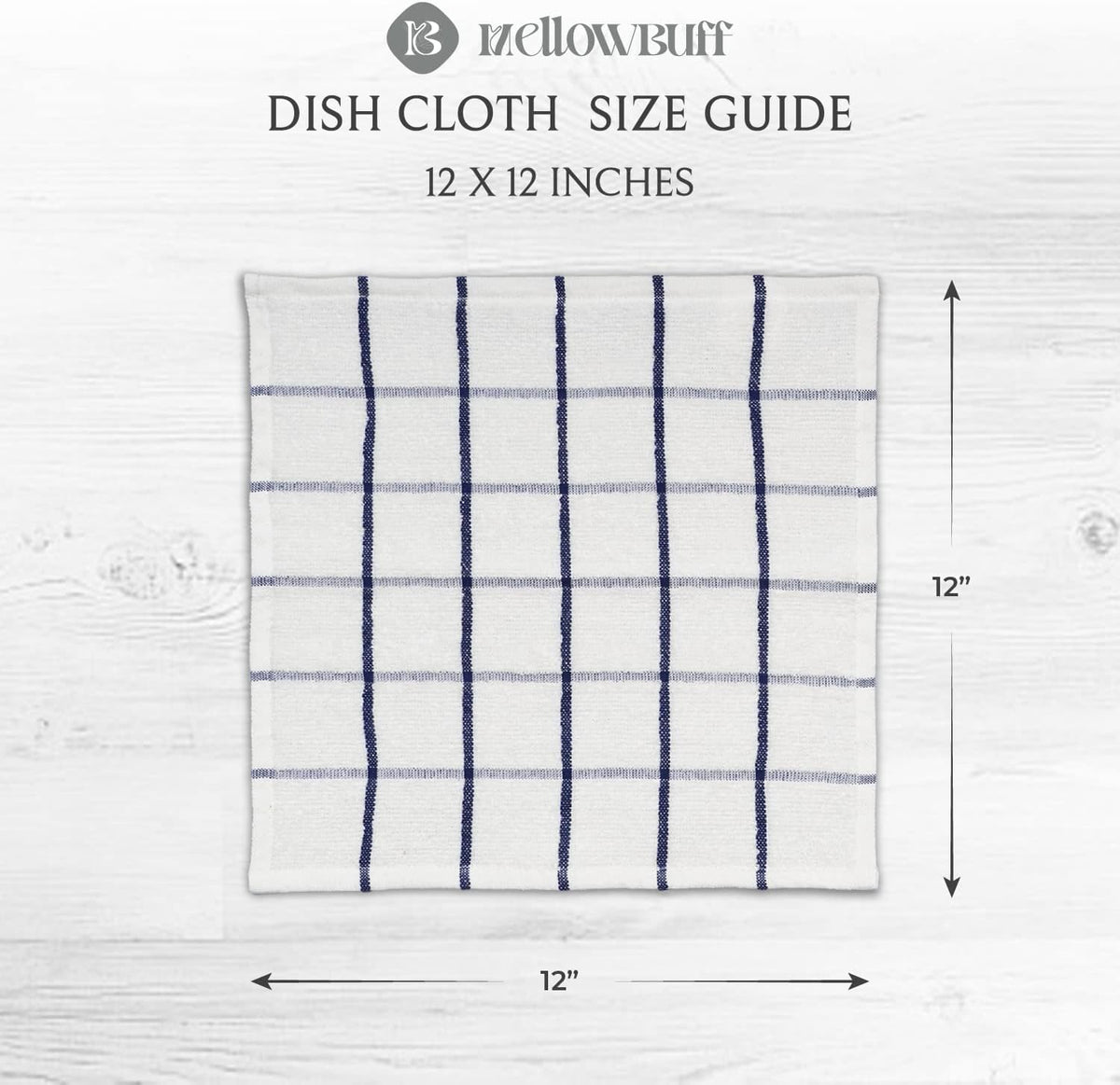 100% Cotton Terry Dish Cloth & Dish Towel, 6 Pack, Super Soft and Absorbent Kitchen Towels, Perfect