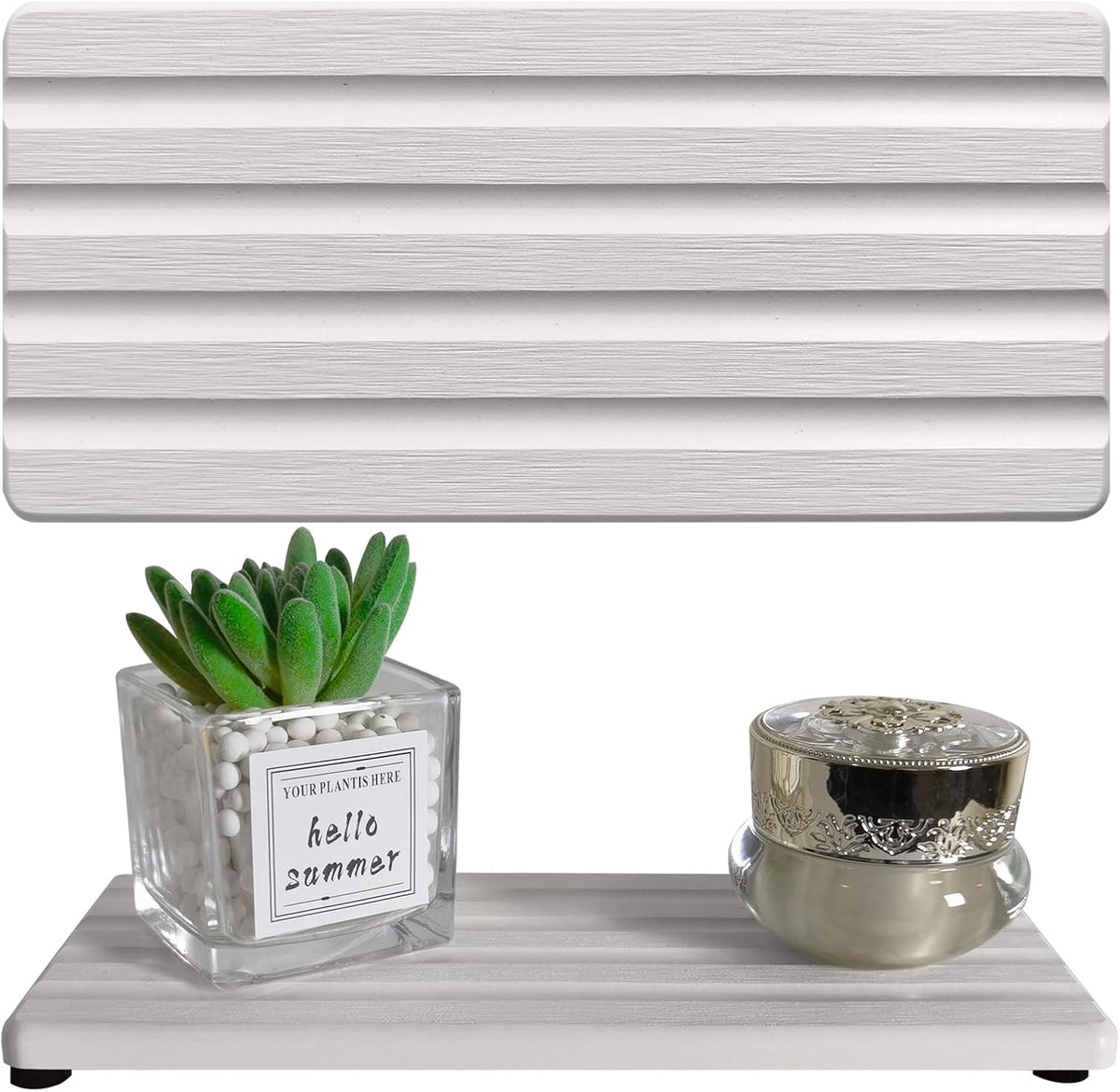 2 PCS Water Absorbing Stone Trays for Bathroom Sink & Kitchen Counter, Fast-Drying Diatomite Sink