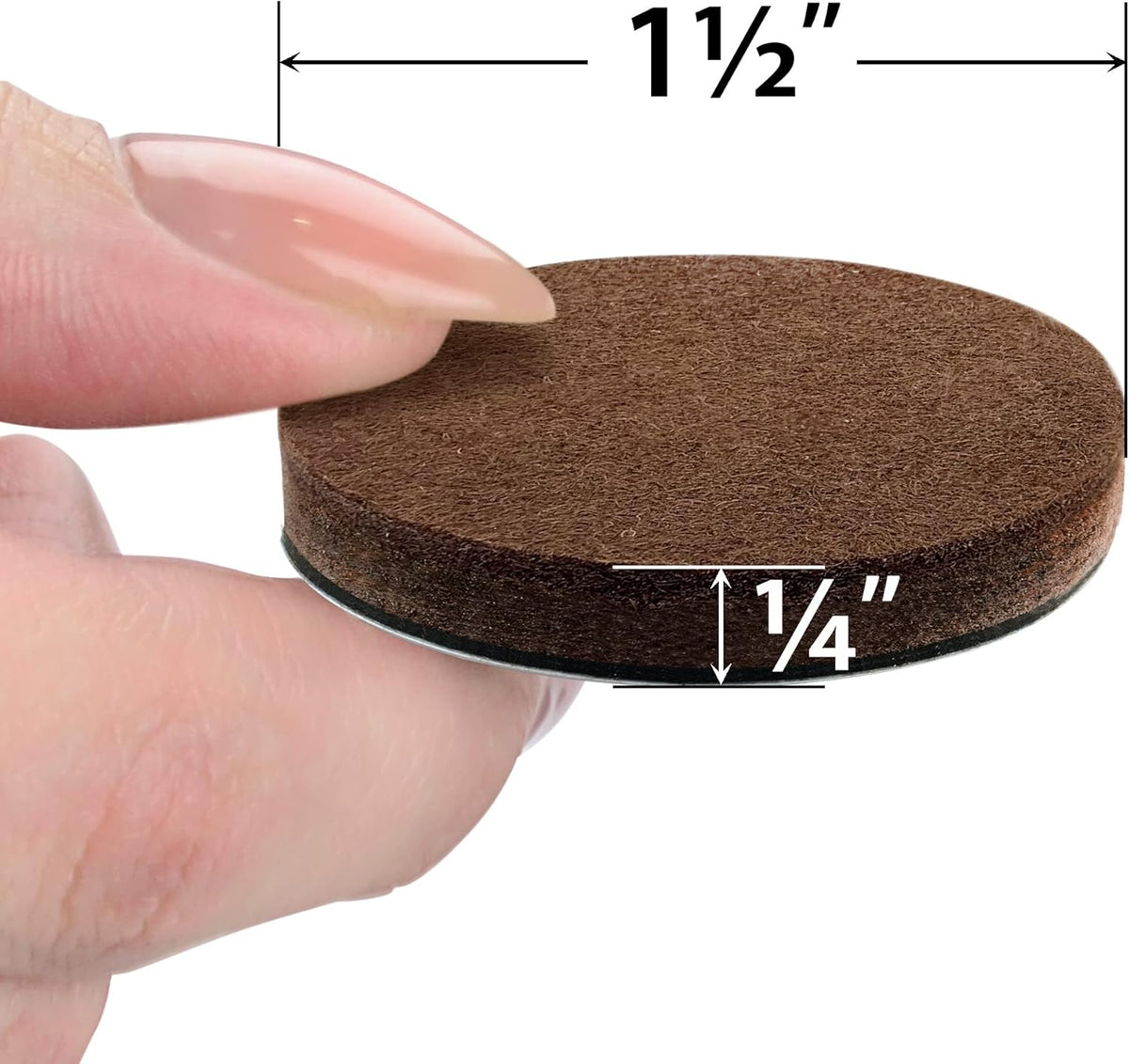 24 Heavy-Duty Felt Furniture Pads 1.5” 1/4” Thick X-Protector! Round Felt Pads for Furniture Feet