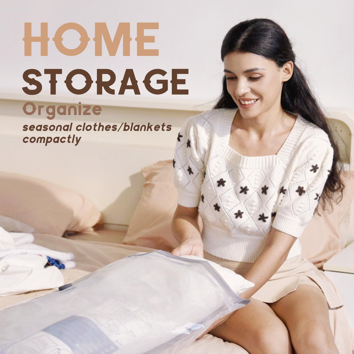 Vacbird Jumbo Vacuum Storage Bags for Bedding, Blanket Storage Space Saver
