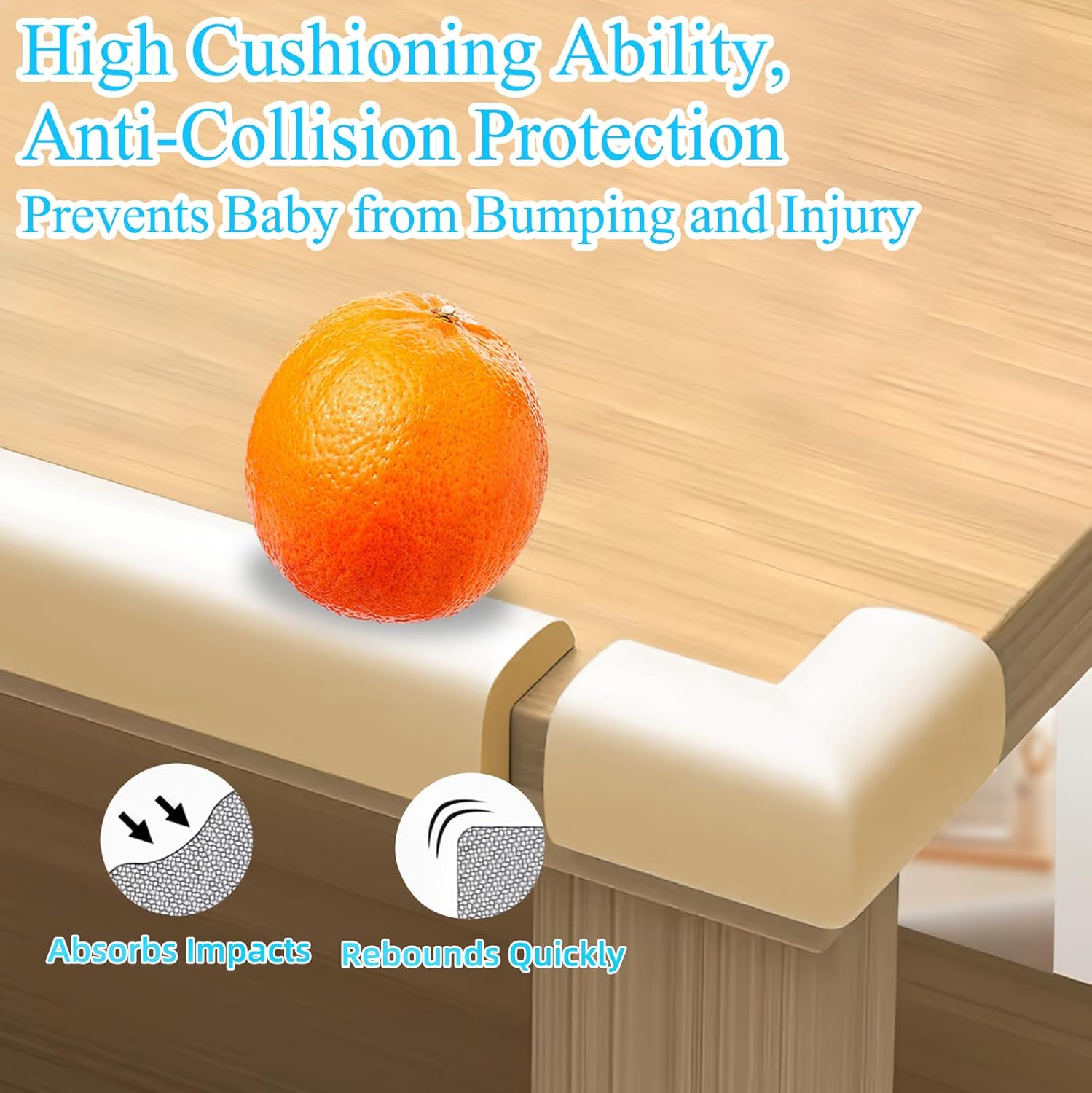 Baby Proofing Edge Corner Protector,1Roll L-Shape Soft Cabinet Door Bumper Corner Strip,4 Furniture