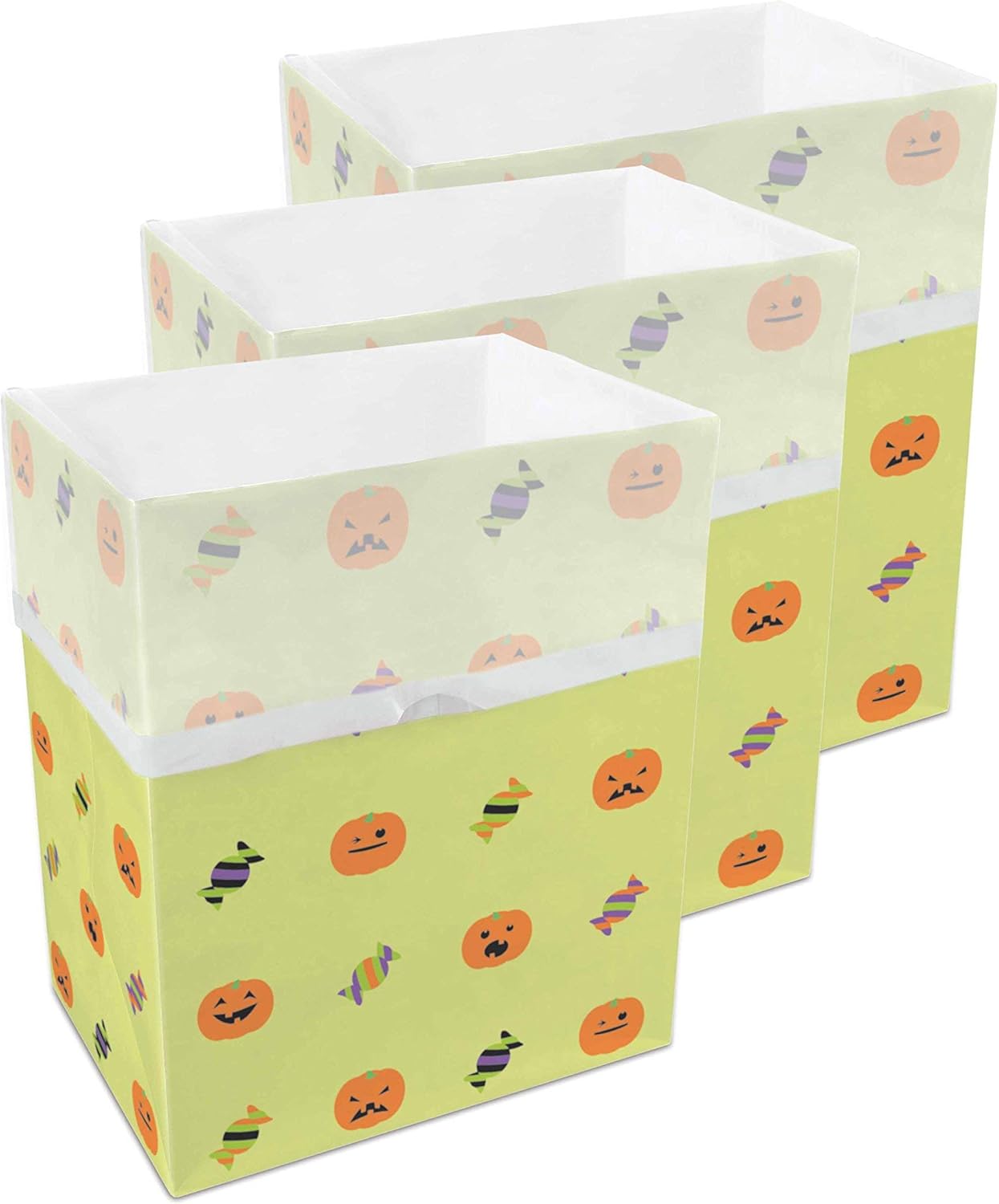 13 Gallon Disposable Pop-Up Trash Cans (3-Pack) with Fitted Bags – Foldable Garbage & Recycling
