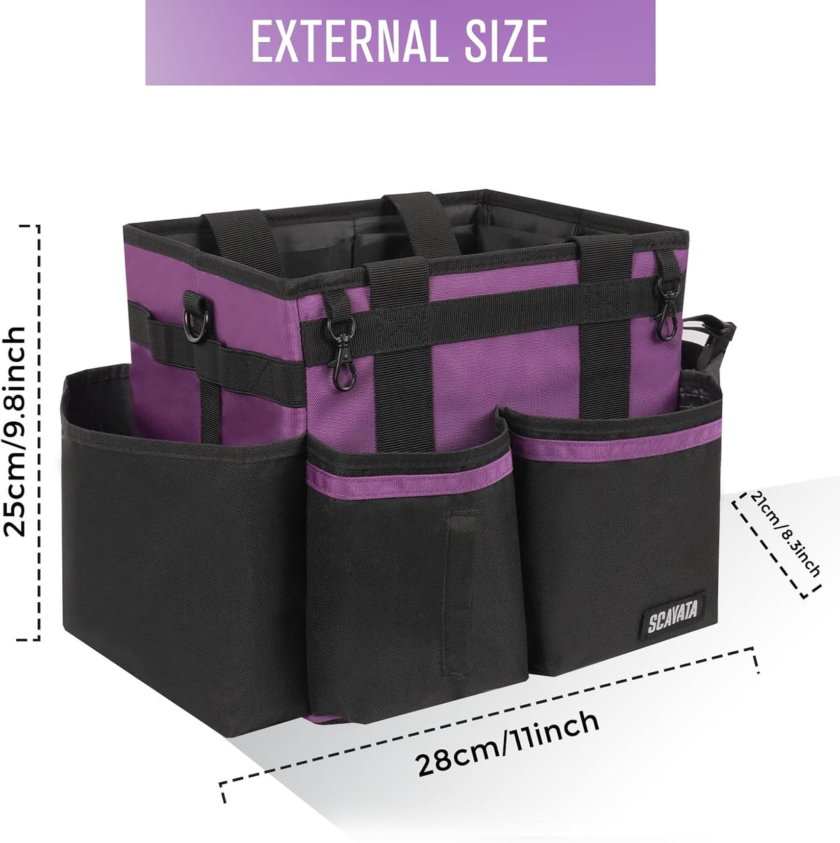 Compact Wearable Cleaning Caddy, Small Cleaning Caddy Supplies Organizer with Handle & Shoulder