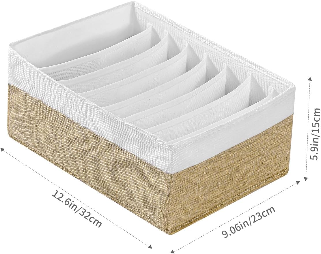 4 Packs T-shirt Drawer Organizers for Clothing,8 Grids Compartment Wardrobe Storage Box, Washable