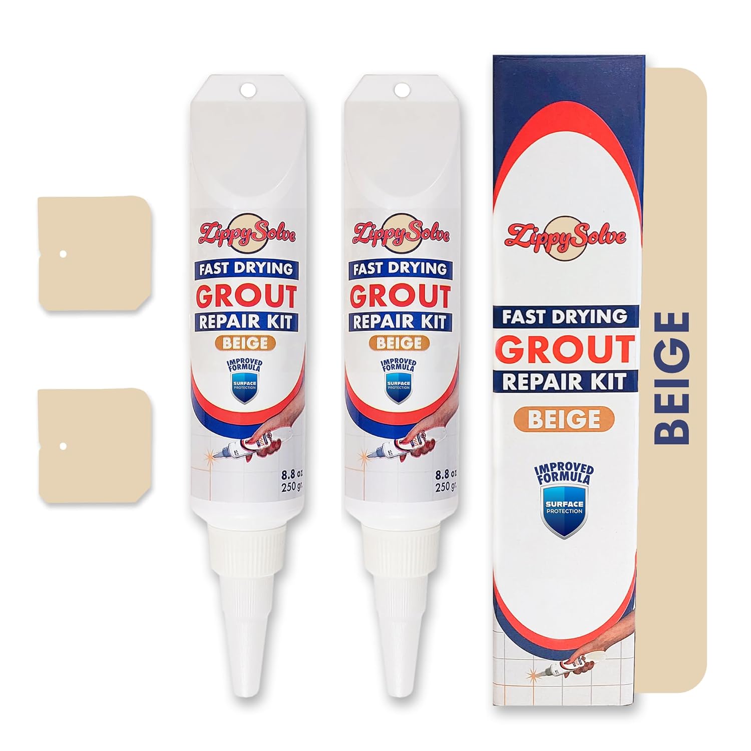 Tile Grout, Repair Kit, 2 Pack Grout Filler, Restore & Renew Tile Joints Line, Fast Drying Tile