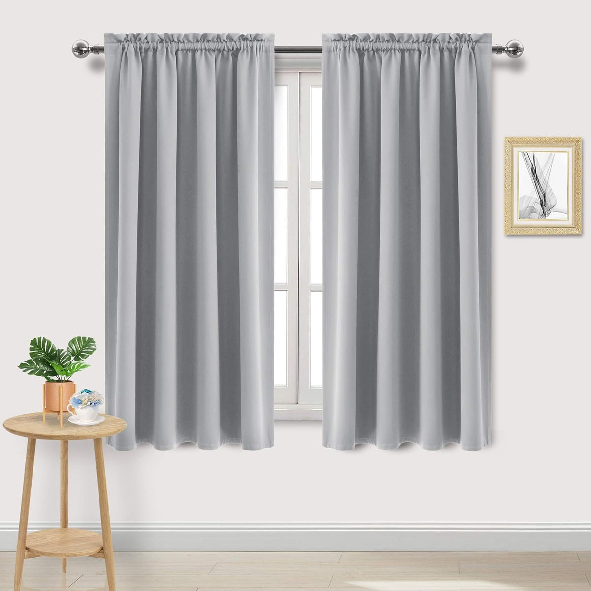 DWCN Blackout Curtains Room Darkening Thermal Insulated Bedroom Curtains Window Curtain Panels, 52