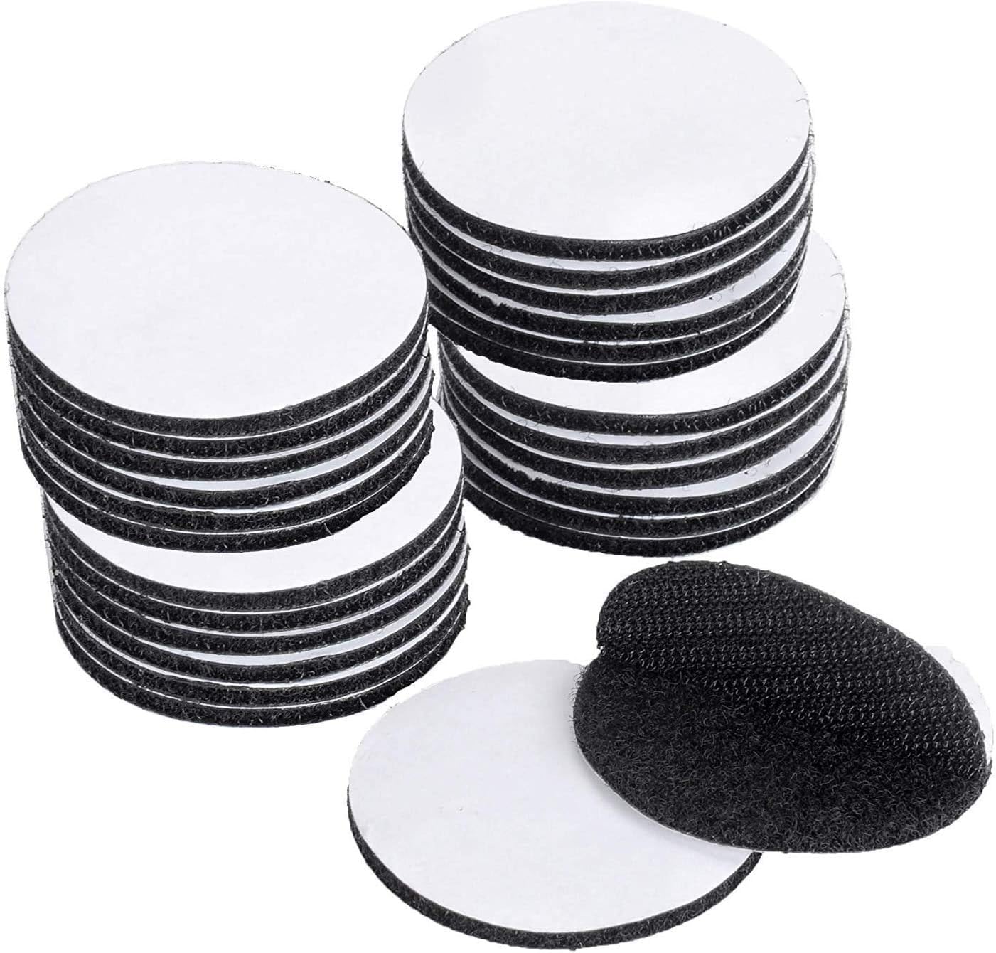 BRAVESHINE Double Sided Adhesive Tapes - 24PCS Sticky-Back Hook and Loop Tapes - Self-Adhesive