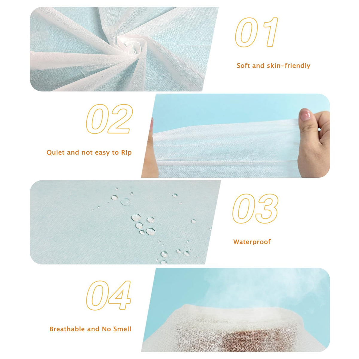 100Pcs Disposable Massage Table Sheets 31" x 71" Non-Woven Fabric Disposable Bed Sheets SPA Bed