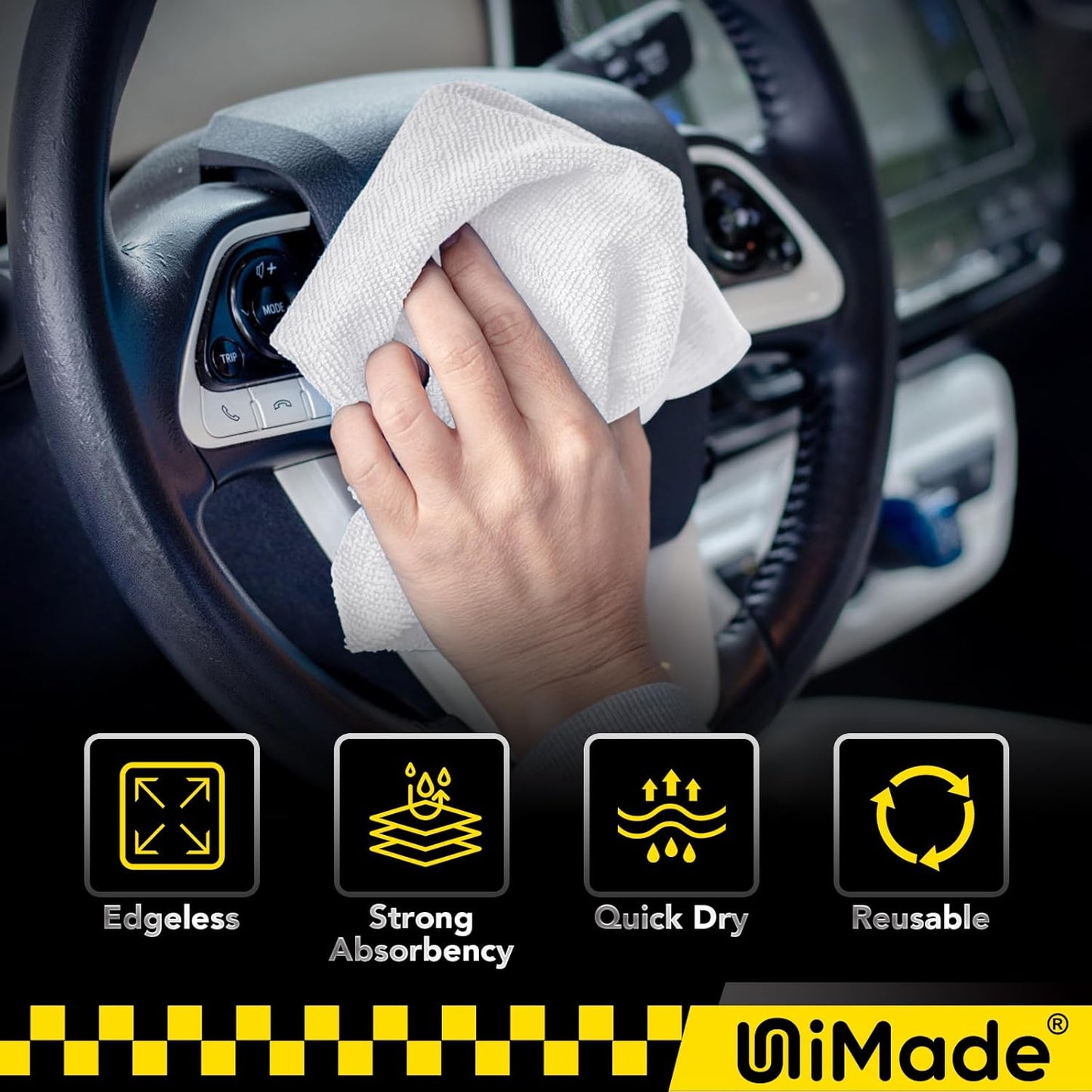 Shop Towels, 100 Pack Commercial Grade Work Rags Microfiber Towels for Cars Cleaning Rags Bulk