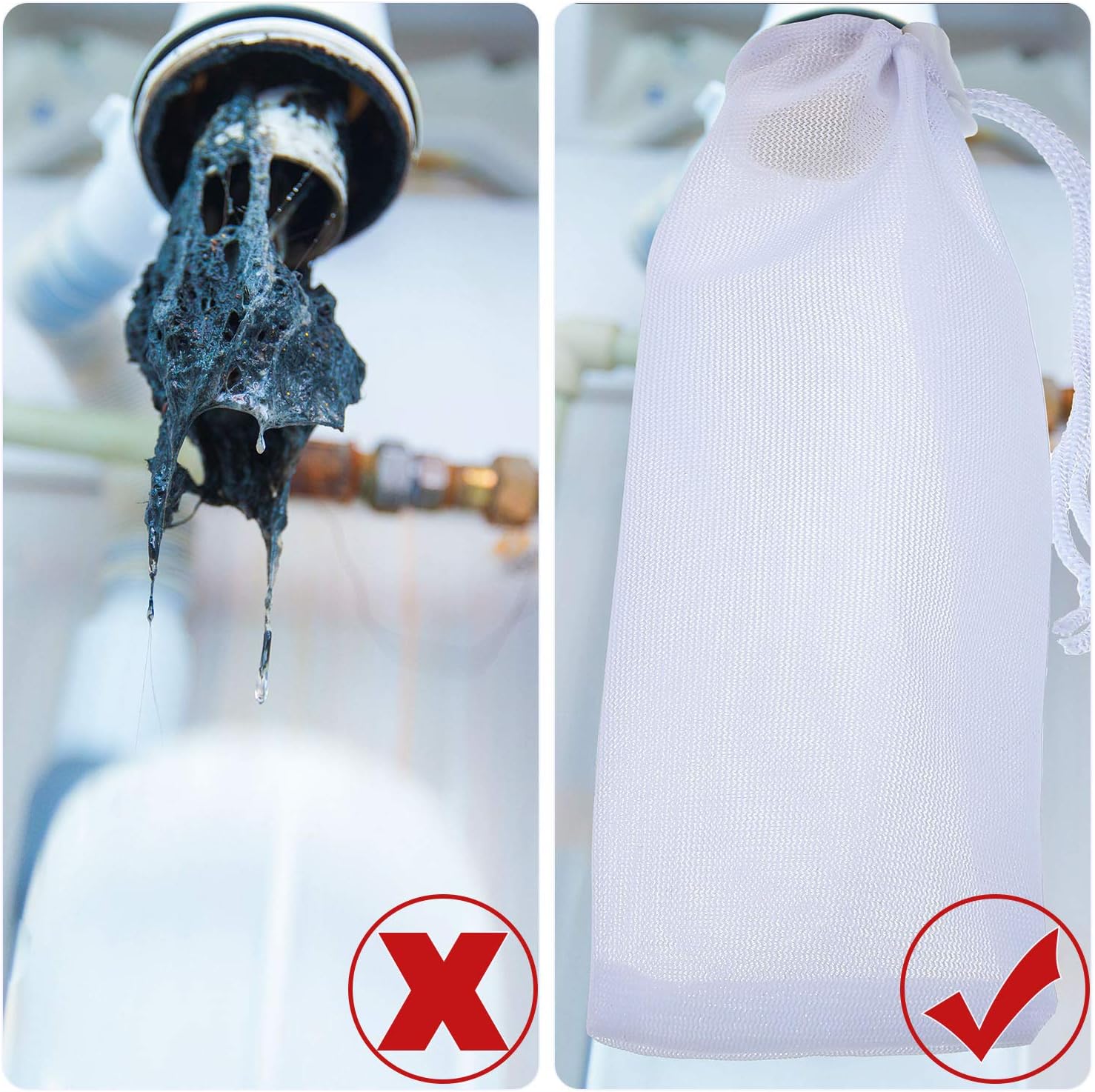 Lint Traps Catcher for Washing Machine Nylon Mesh Lint Traps for Home Laundry Washing Machine Drain