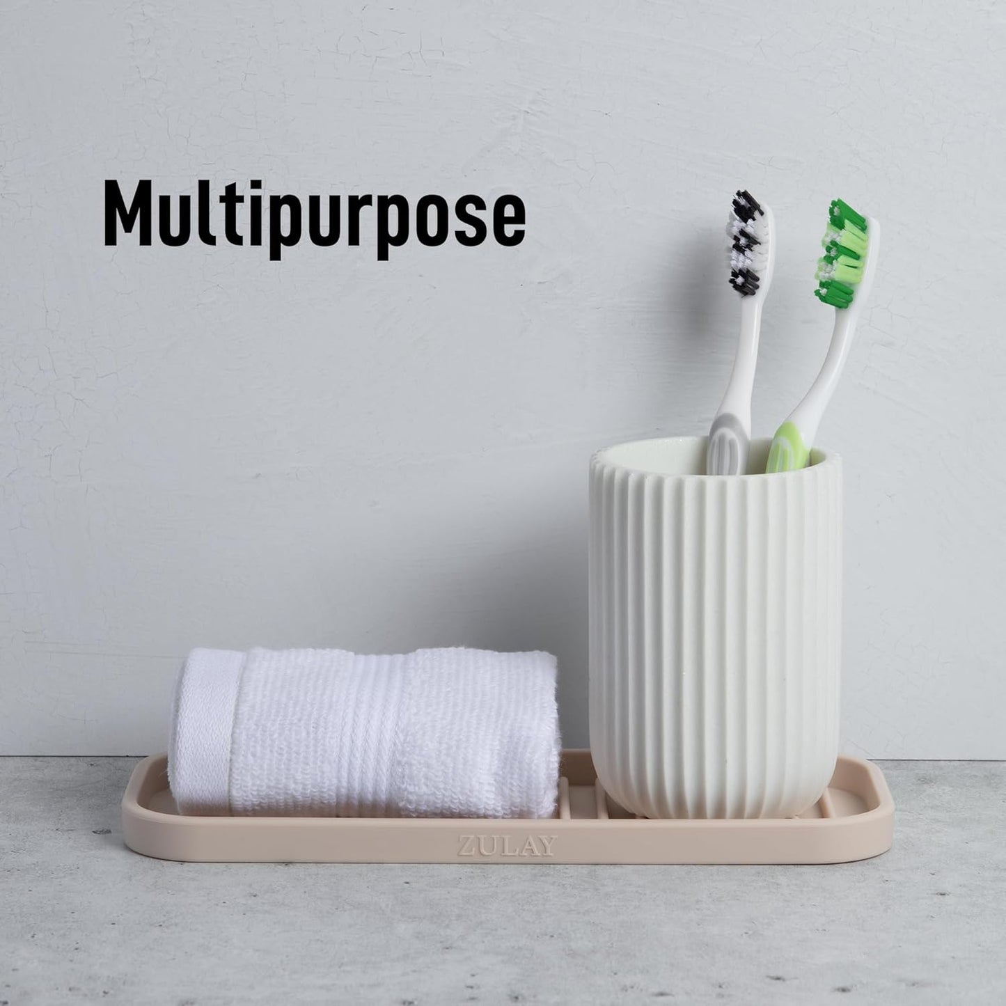 Zulay Kitchen (9x3.5) Silicone Sponge Holder for Kitchen Sink - Flexible Multipurpose Soap Tray