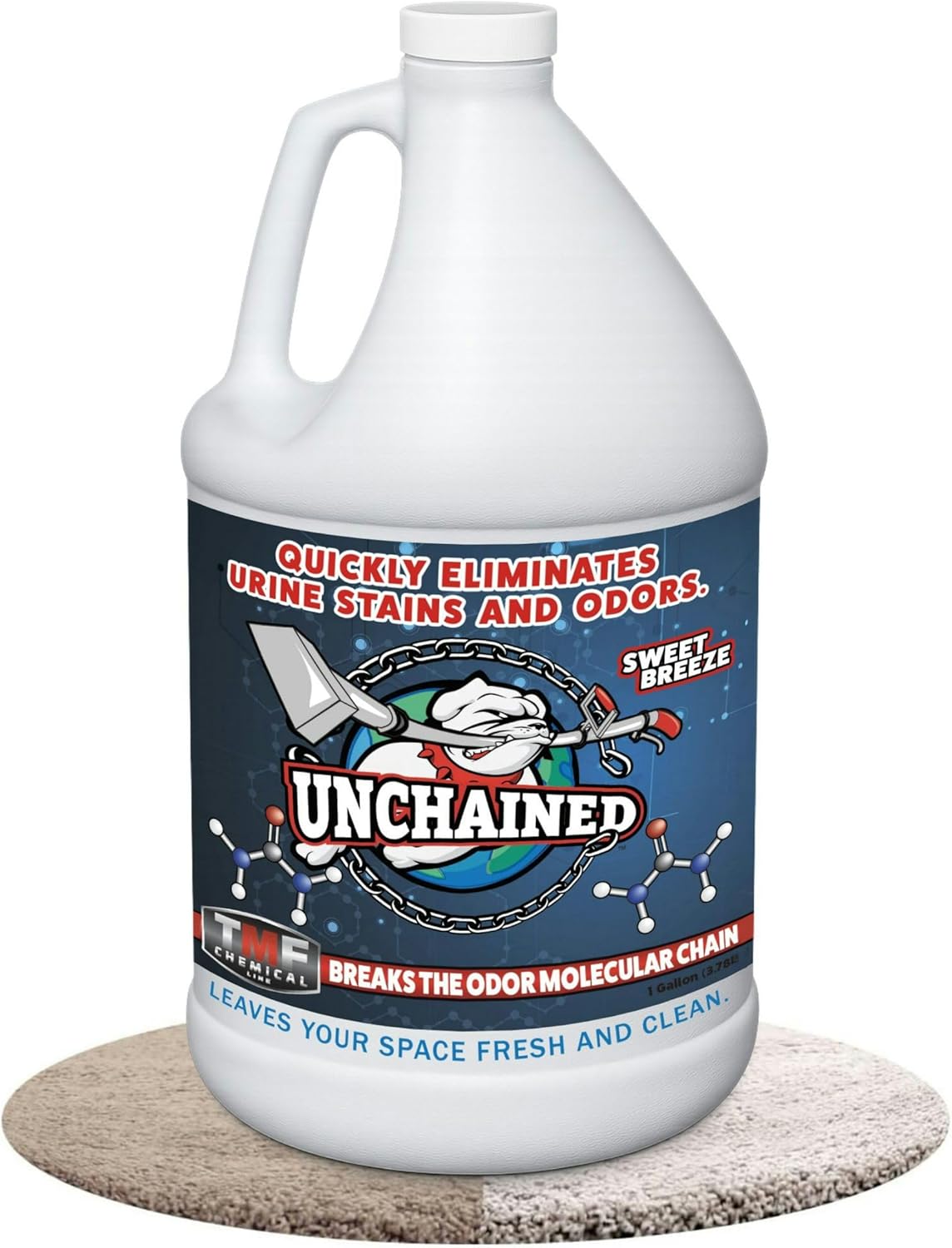 Unchained Urine Stain & Odor Remover Liquid Concentrate - Oxygen Based Odor Control Formula, Pet