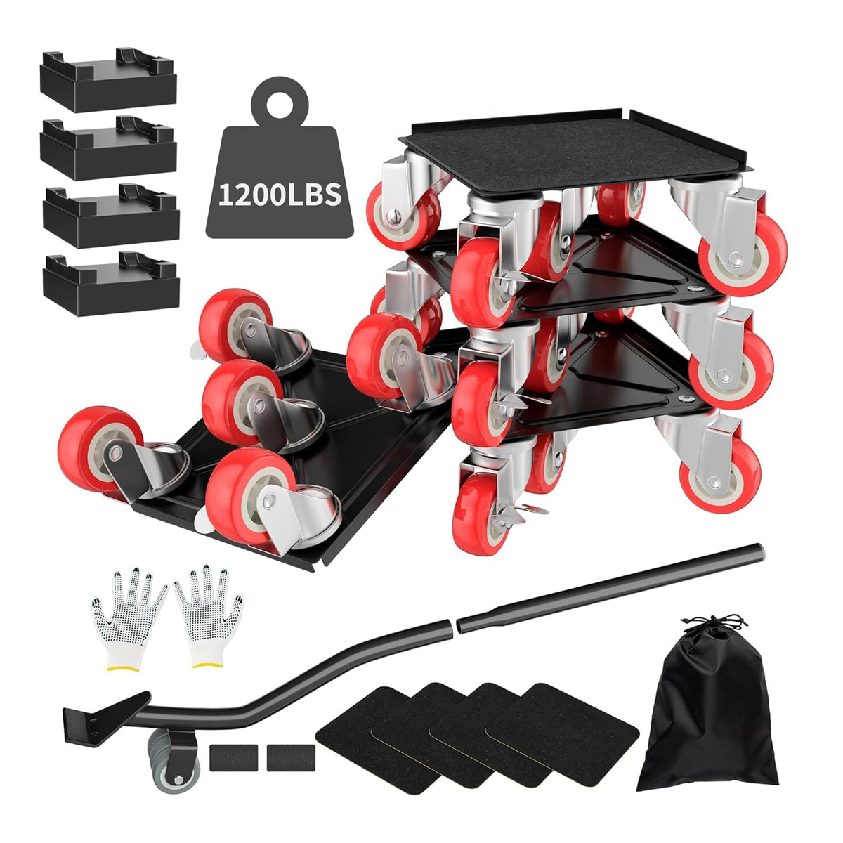 Furniture Dolly,Furniture Movers with 5 Wheels,Carbon Steel Panel Heavy Duty Dolly,Furniture Lifter