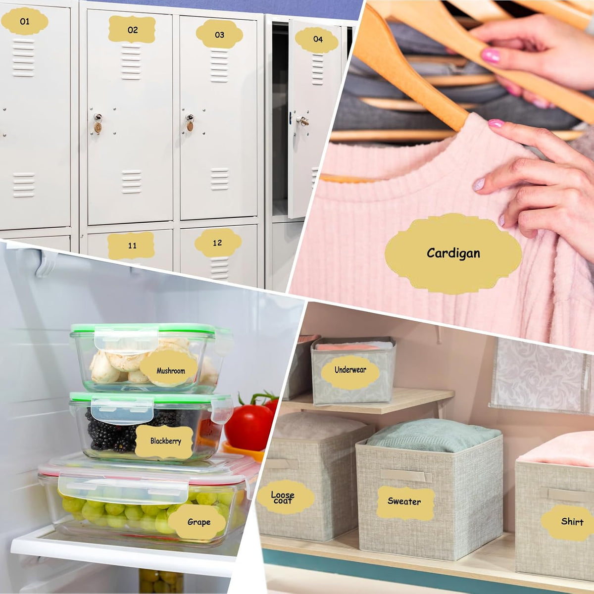 450pcs Label Stickers, Gift Tag Stickers, Name Tags, Self-Adhesive Writable All-Purpose Labels for