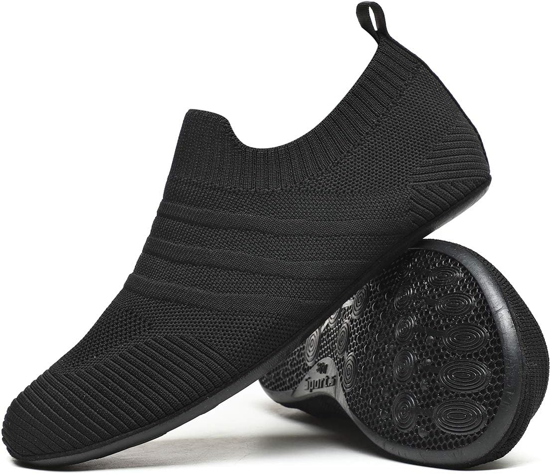 QZKDM Lightweight Slip on Grip Indoor House Slippers Barefoot Non Slip Home Exercise Yoga Shoes for