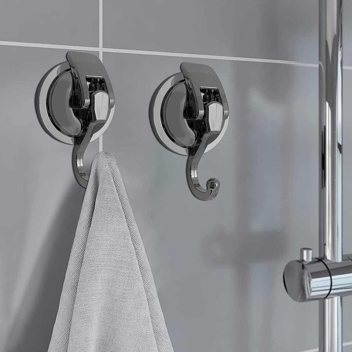 Heavy Duty Suction Cup Hooks for Shower, Bathroom Robe - Reusable, No Hole Punched, for Garland
