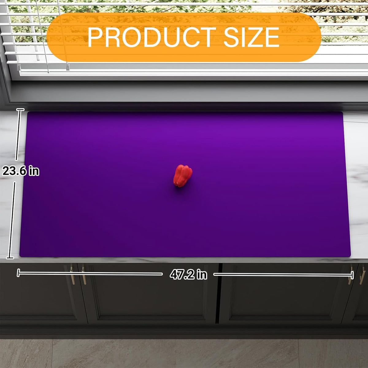 Quality Silicone Table Mat 47x24 Inch - High Heat Resistant (Lab Tested 482°F), Non-Slip