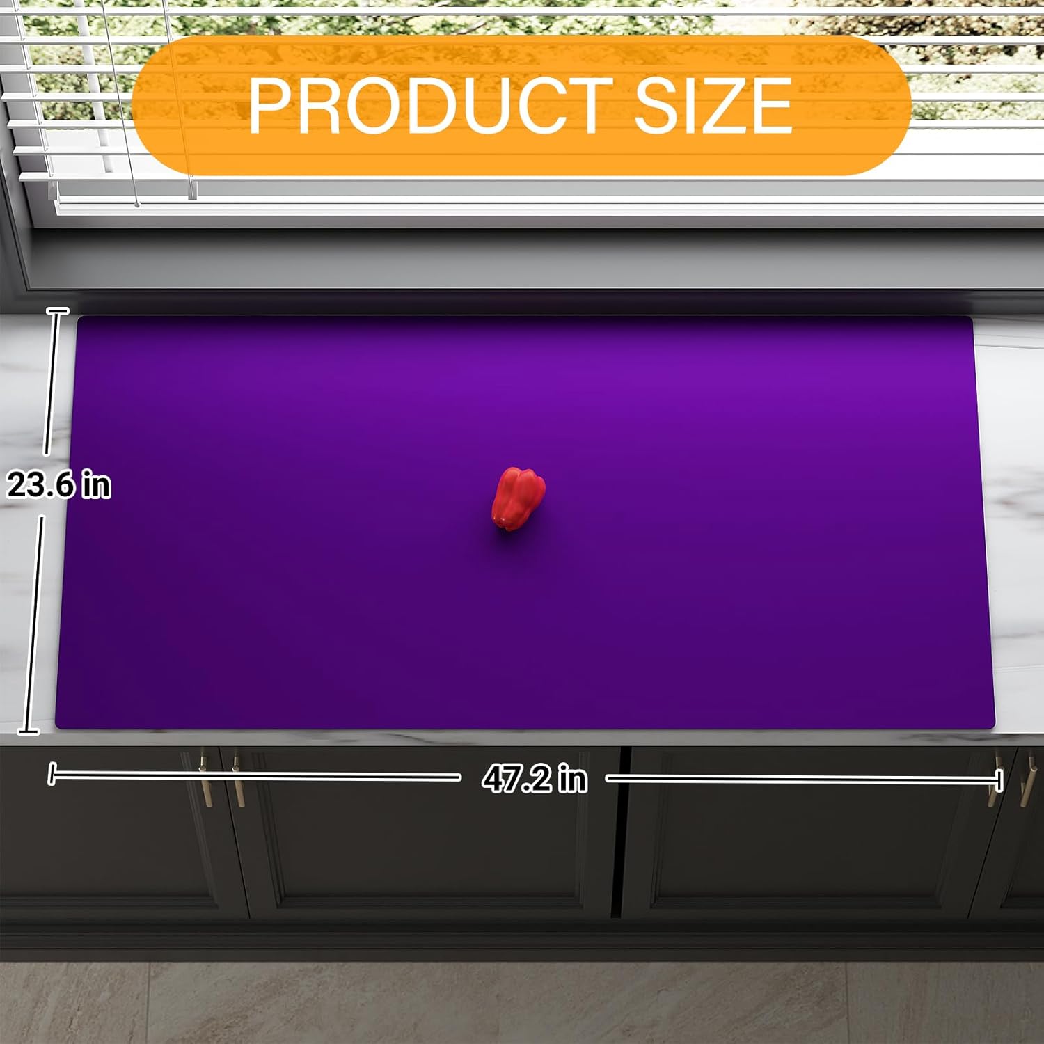 Quality Silicone Table Mat 47x24 Inch - High Heat Resistant (Lab Tested 482°F), Non-Slip