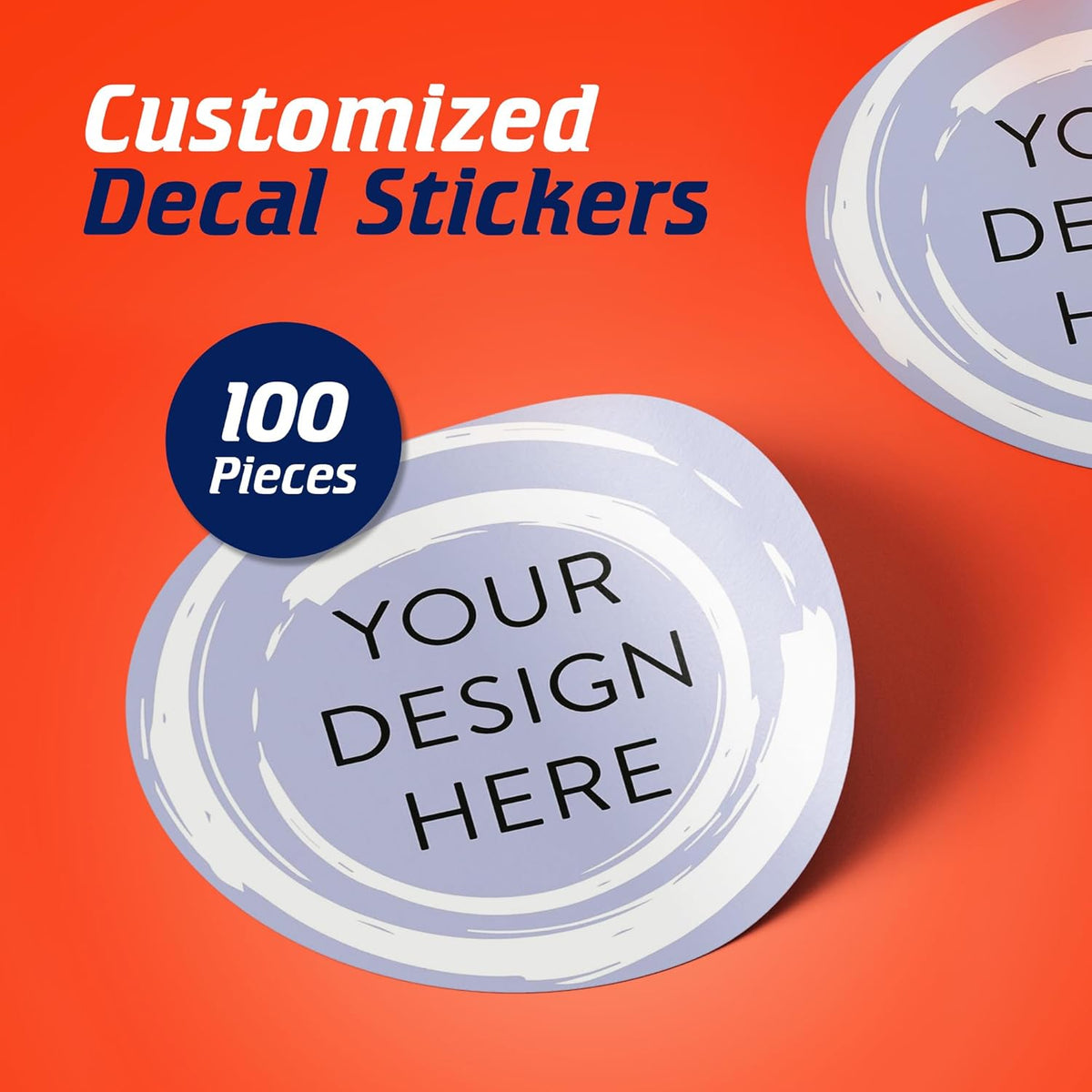 100 Custom Vinyl Stickers - Upload Your own Image, Text, Design, Logo - Personalized Logo Labels