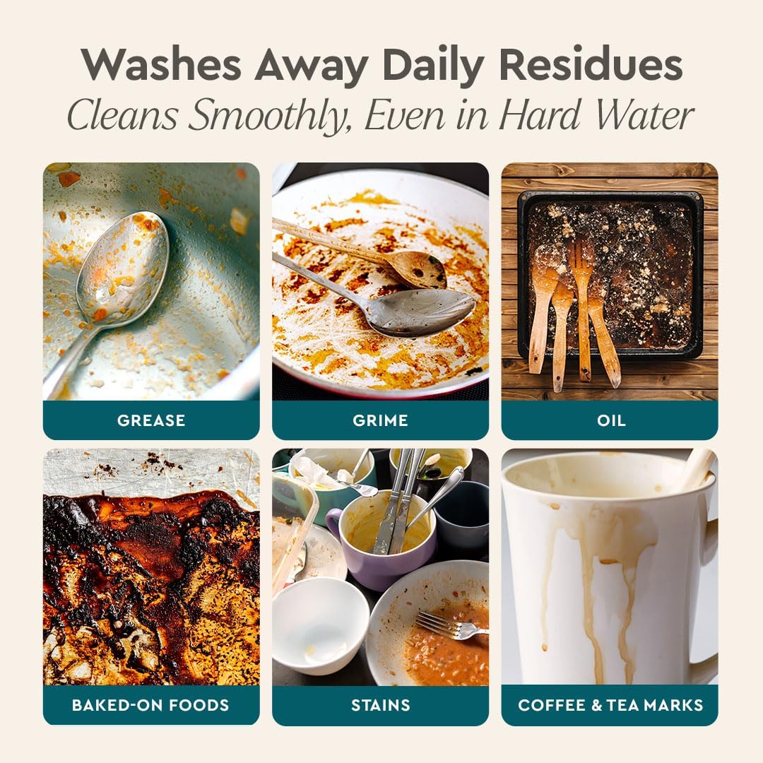 Puracy Dishwasher Pods, Natural Dishwasher Detergent, Citrus Skies Dish tabs - Enzyme-Powered, Spot