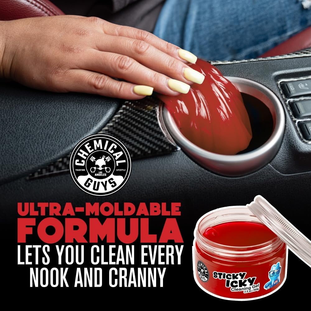 Chemical Guys Sticky Icky Car Cleaning Gel, Green Apple Scent - Detailing Kit, Automotive Dust Car
