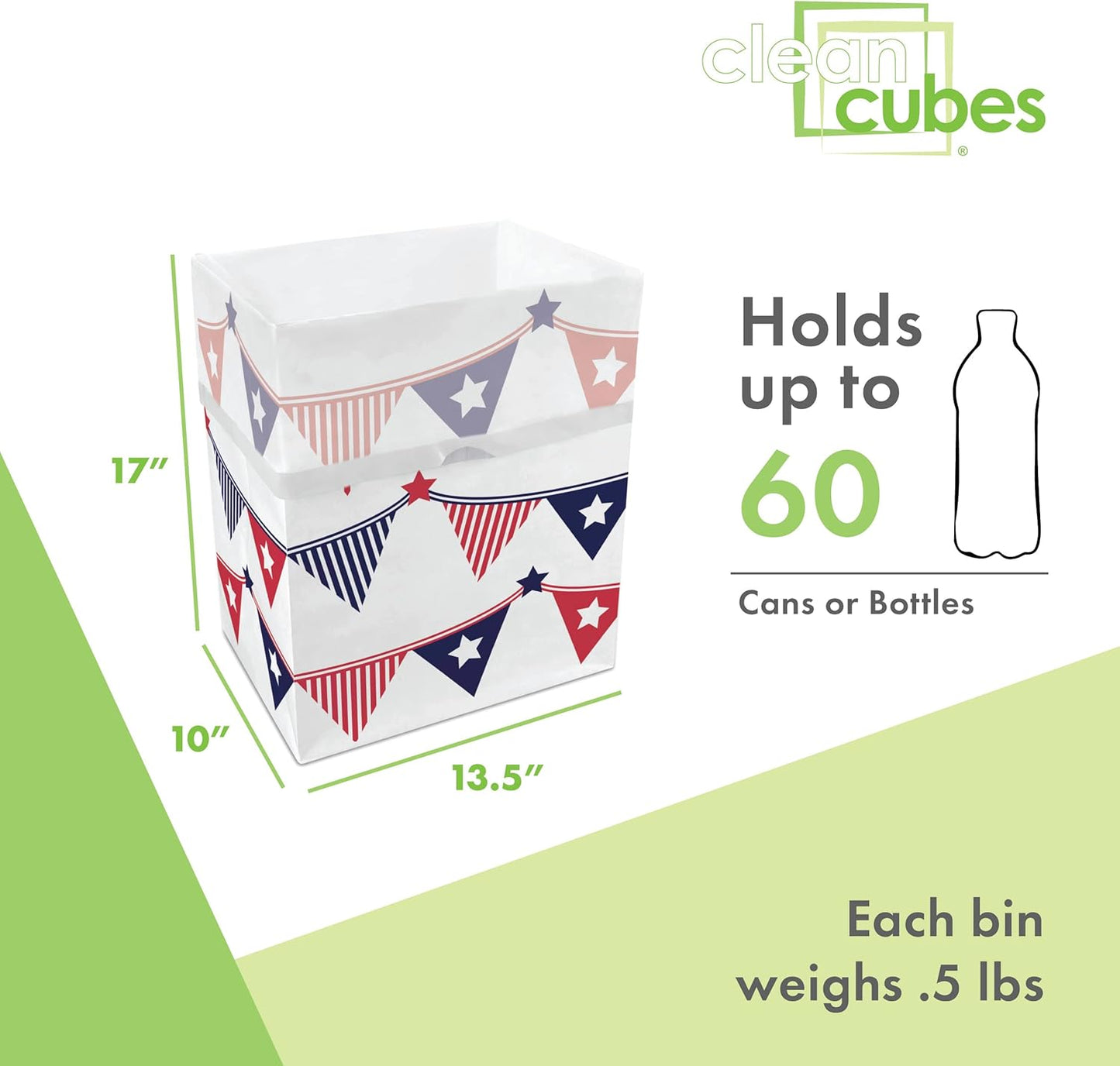 13 Gallon Disposable Pop-Up Trash Cans (3-Pack) with Fitted Bags – Foldable Garbage & Recycling